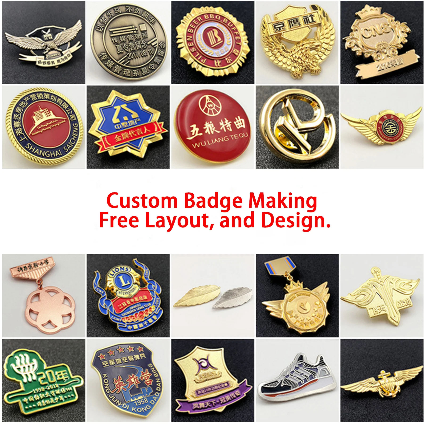 Customize All Kinds of Pins and Badges
