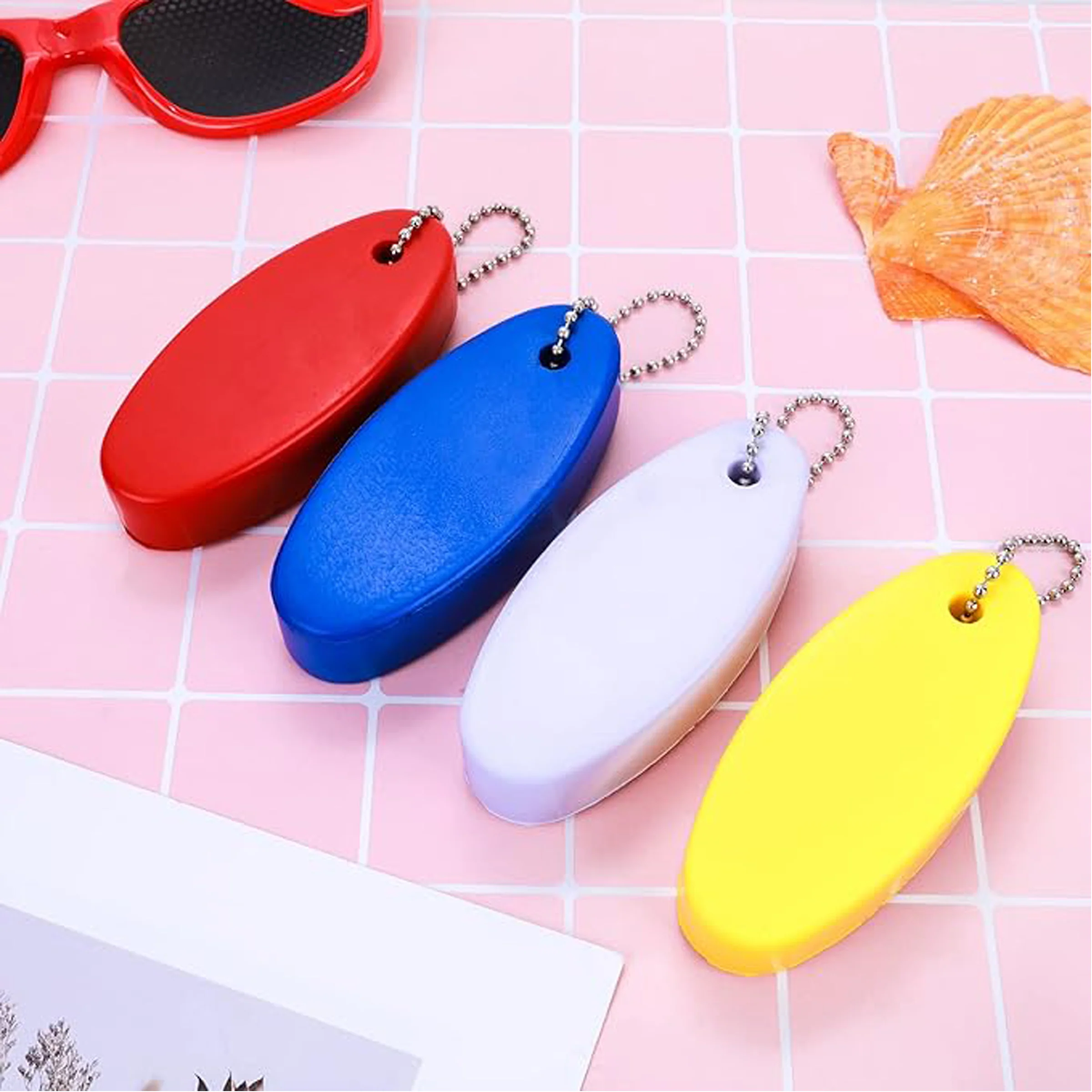Portable Oval Foam Floating Keychain