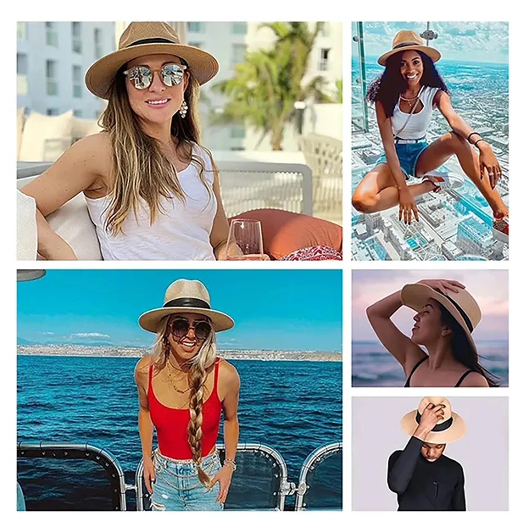 Wide Brim Straw Panama Hat