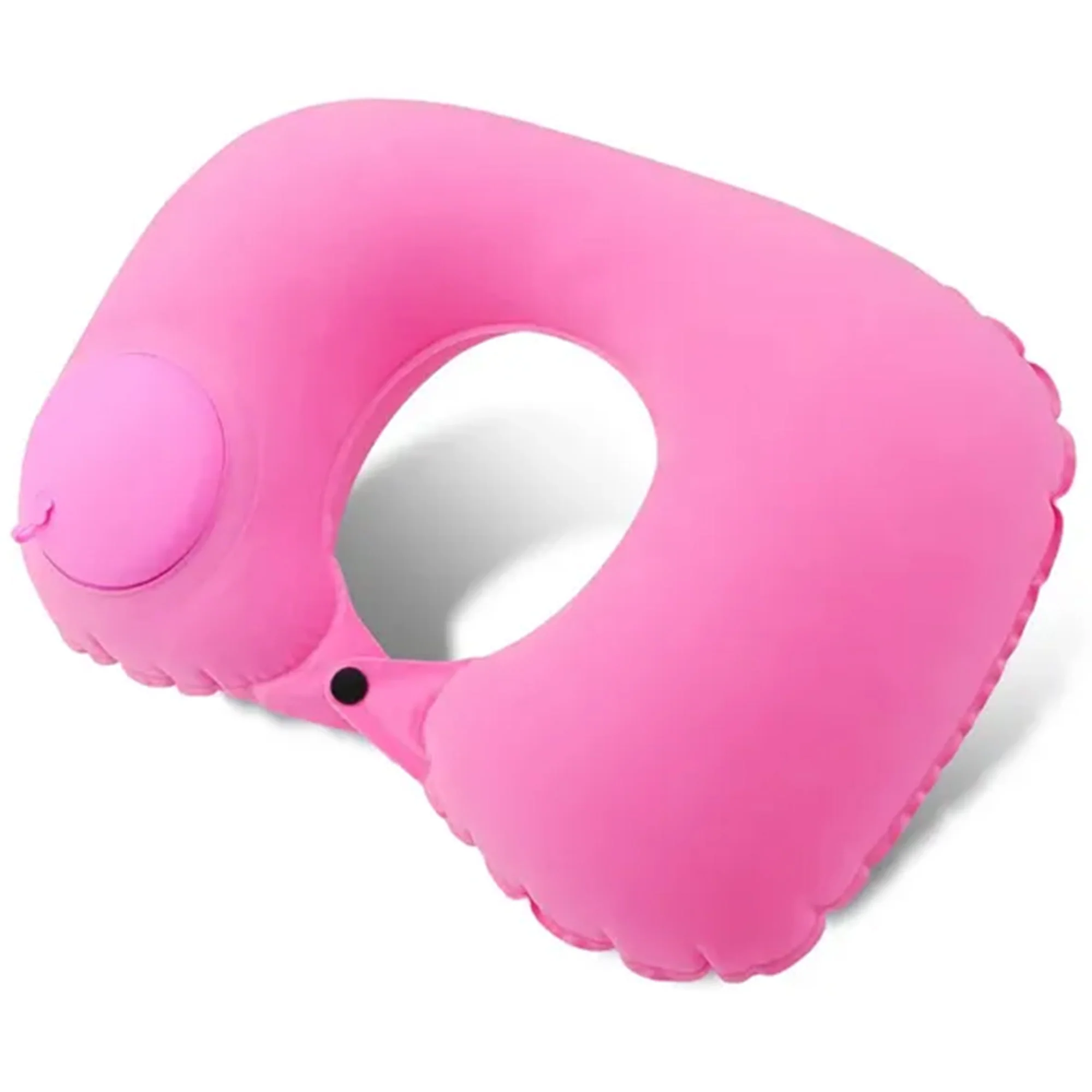 Portable U-Shaped Push Inflatable Neck Pillows Travel