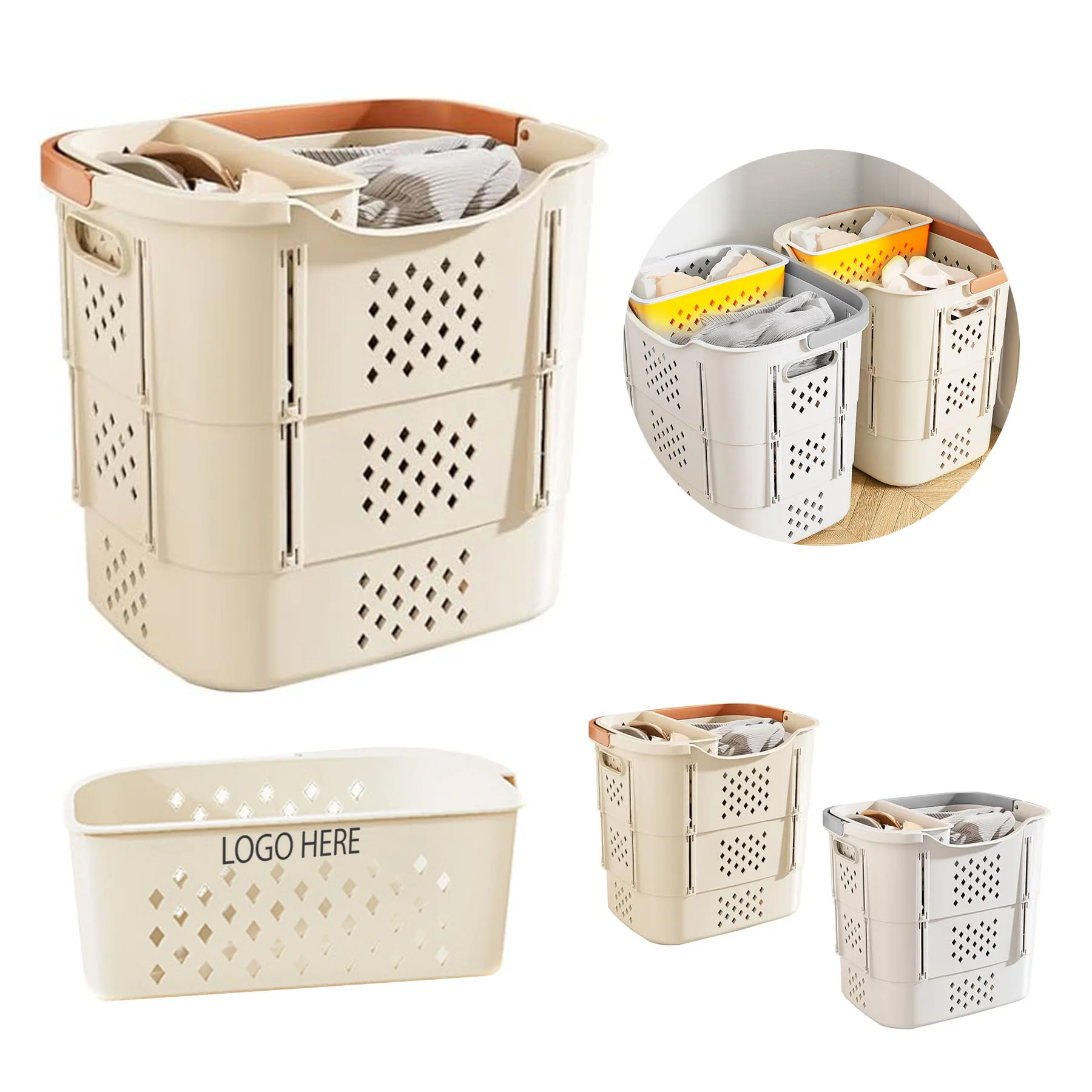 Large Portable Collapsible Laundry Basket