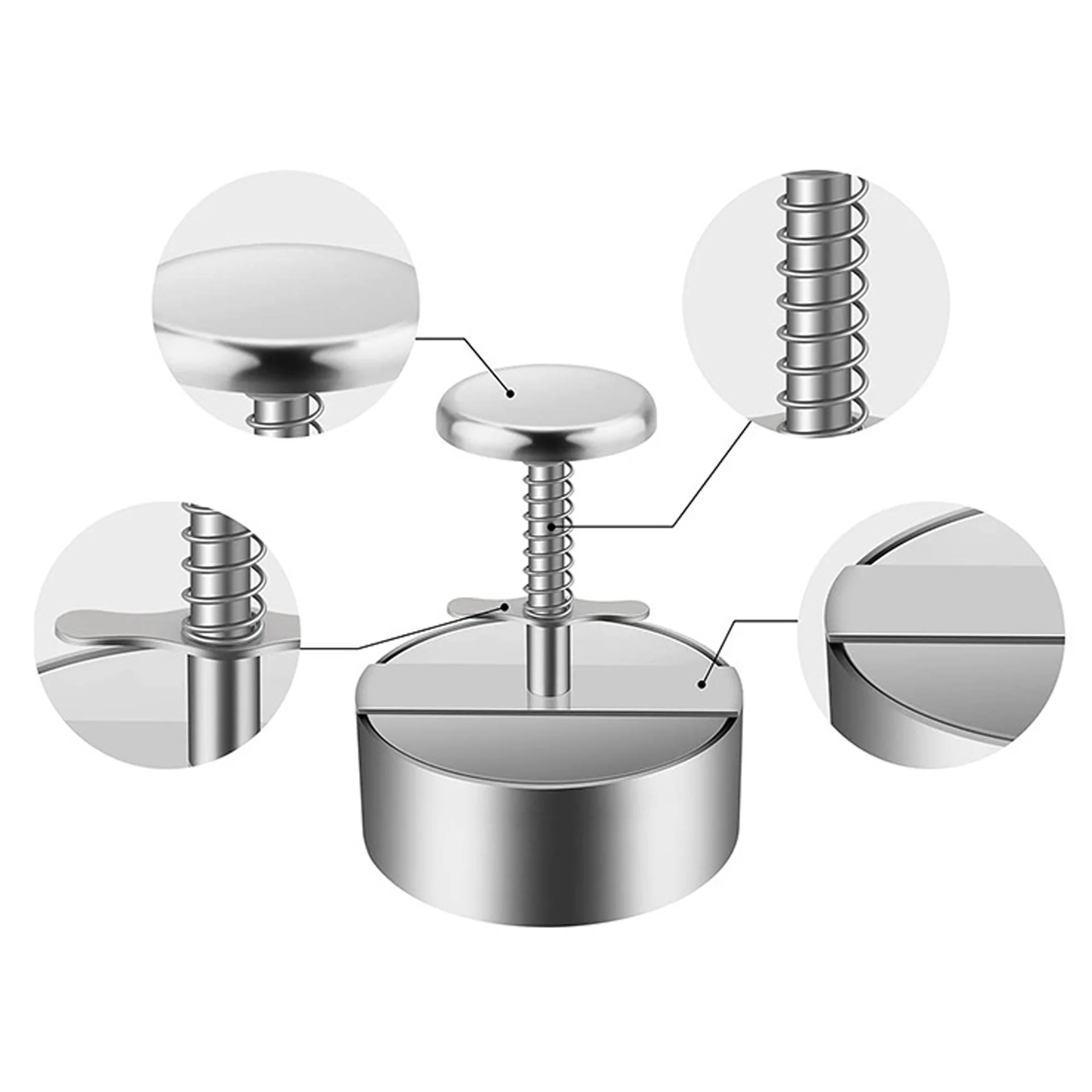 Adjustable Stainless Steel Manual Hamburger Press