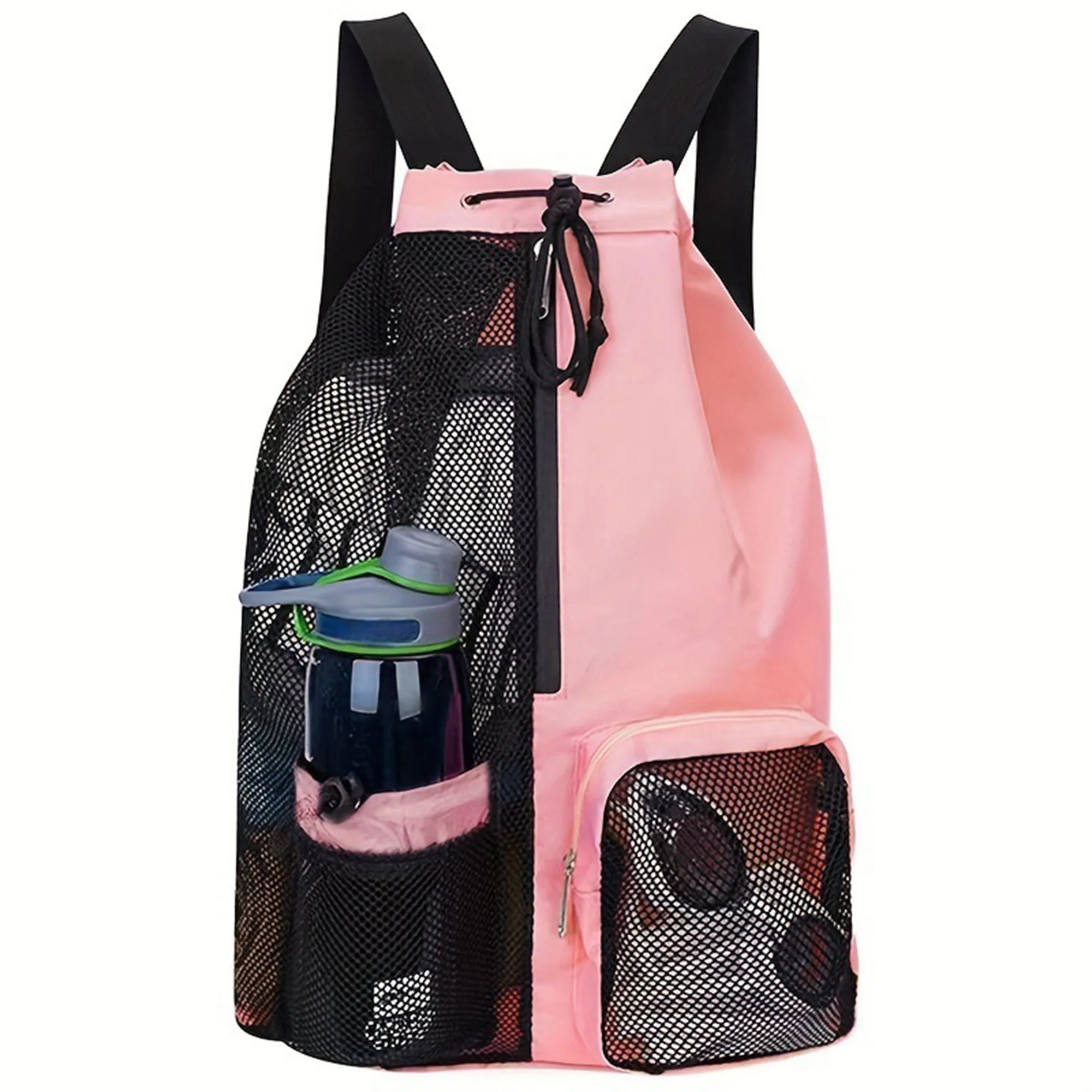 Swim Bag Mesh Drawstring Backpack