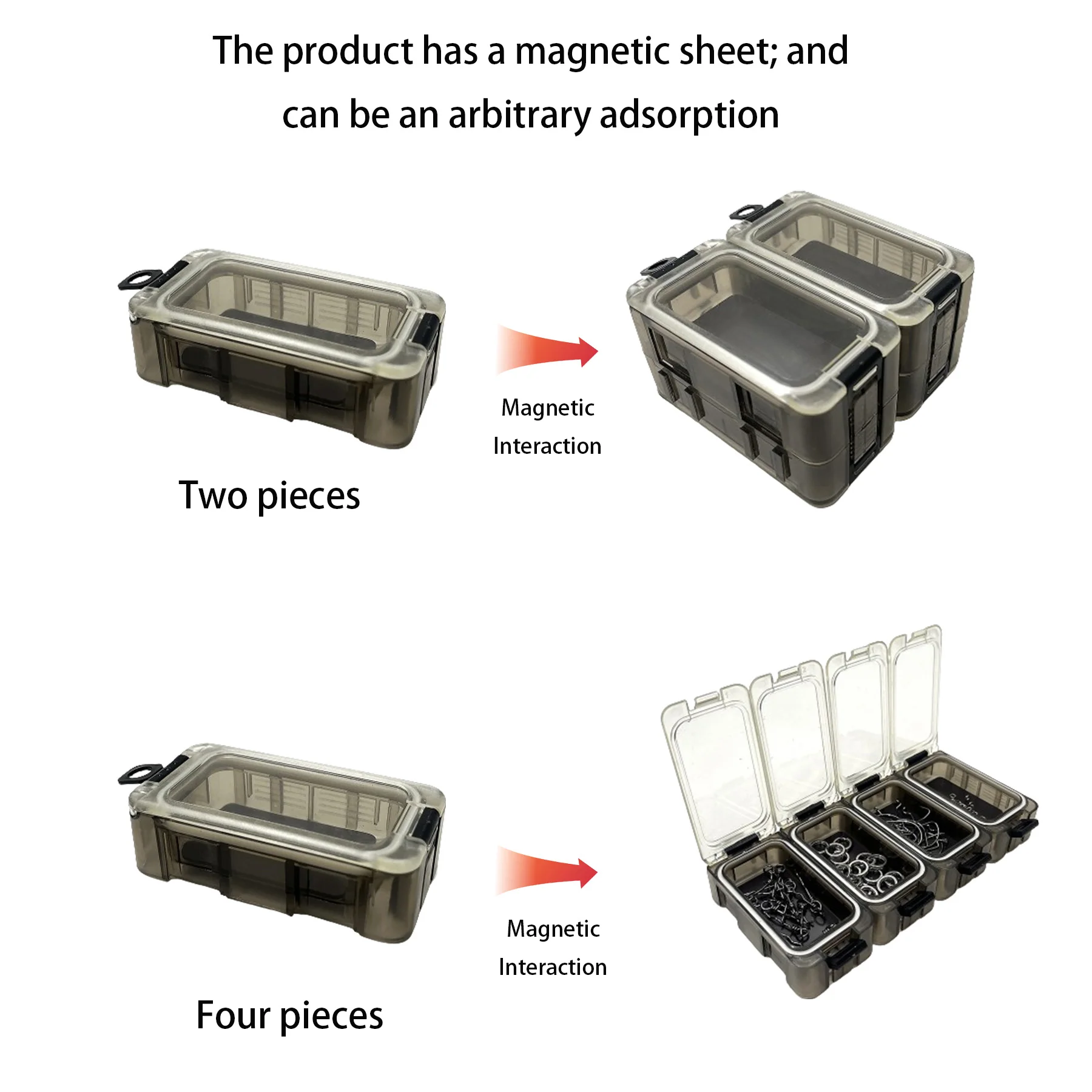 Magnetic Removable Free Assemble Fishing Small Tackle Boxes