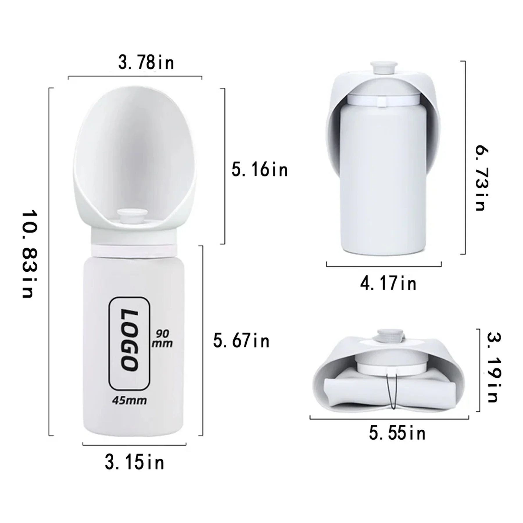 Collapsible Dog Water Bottle With Bowl