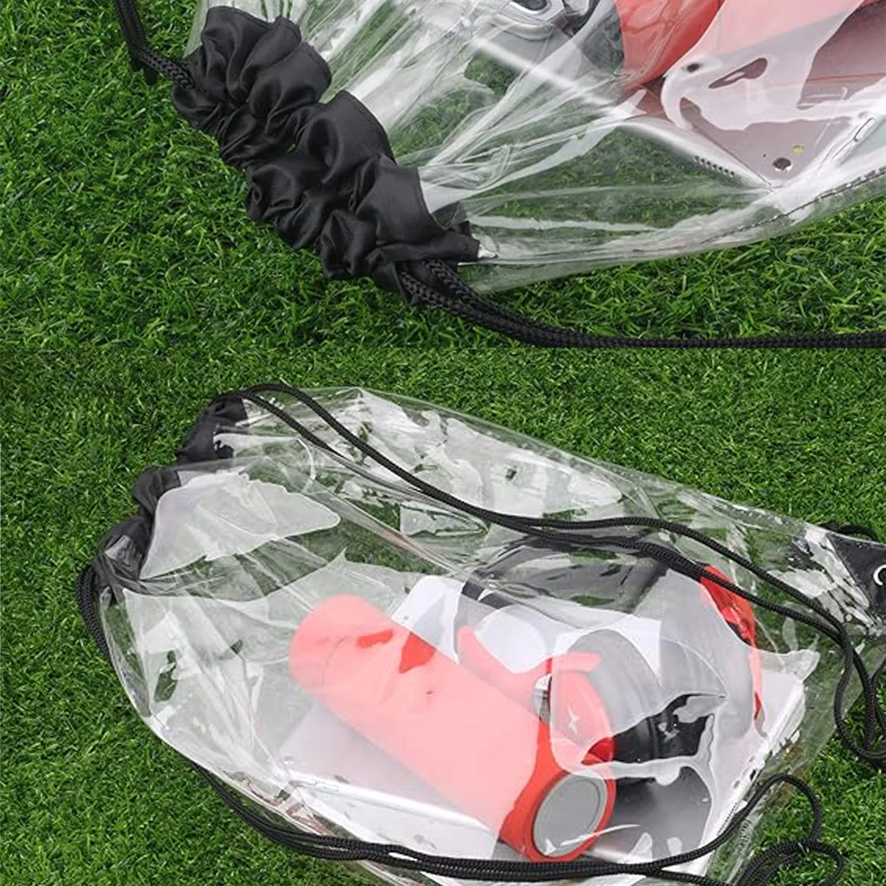 Pvc Clear Drawstring Bags Stadium Approved