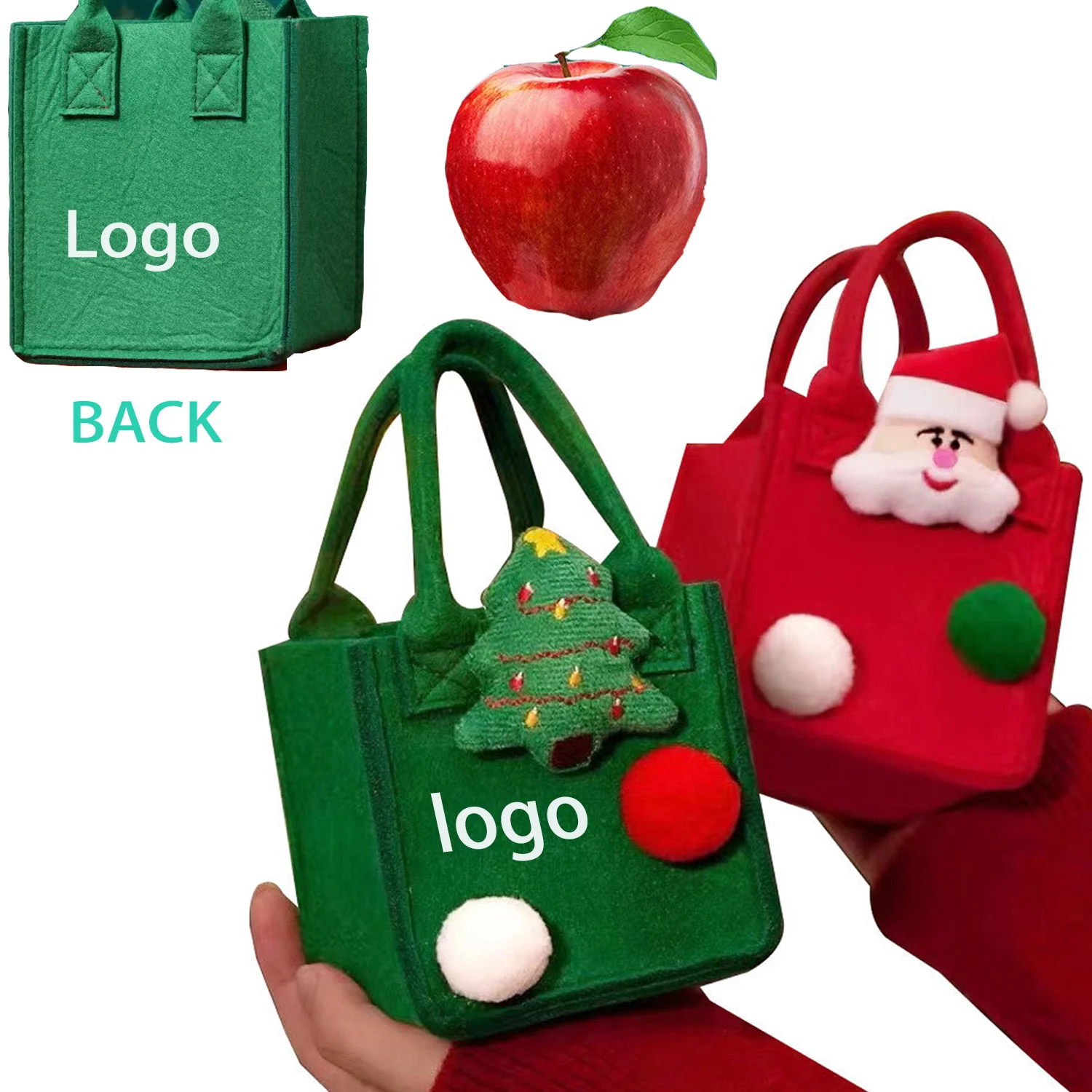 Felt Christmas Gift Tote Bag