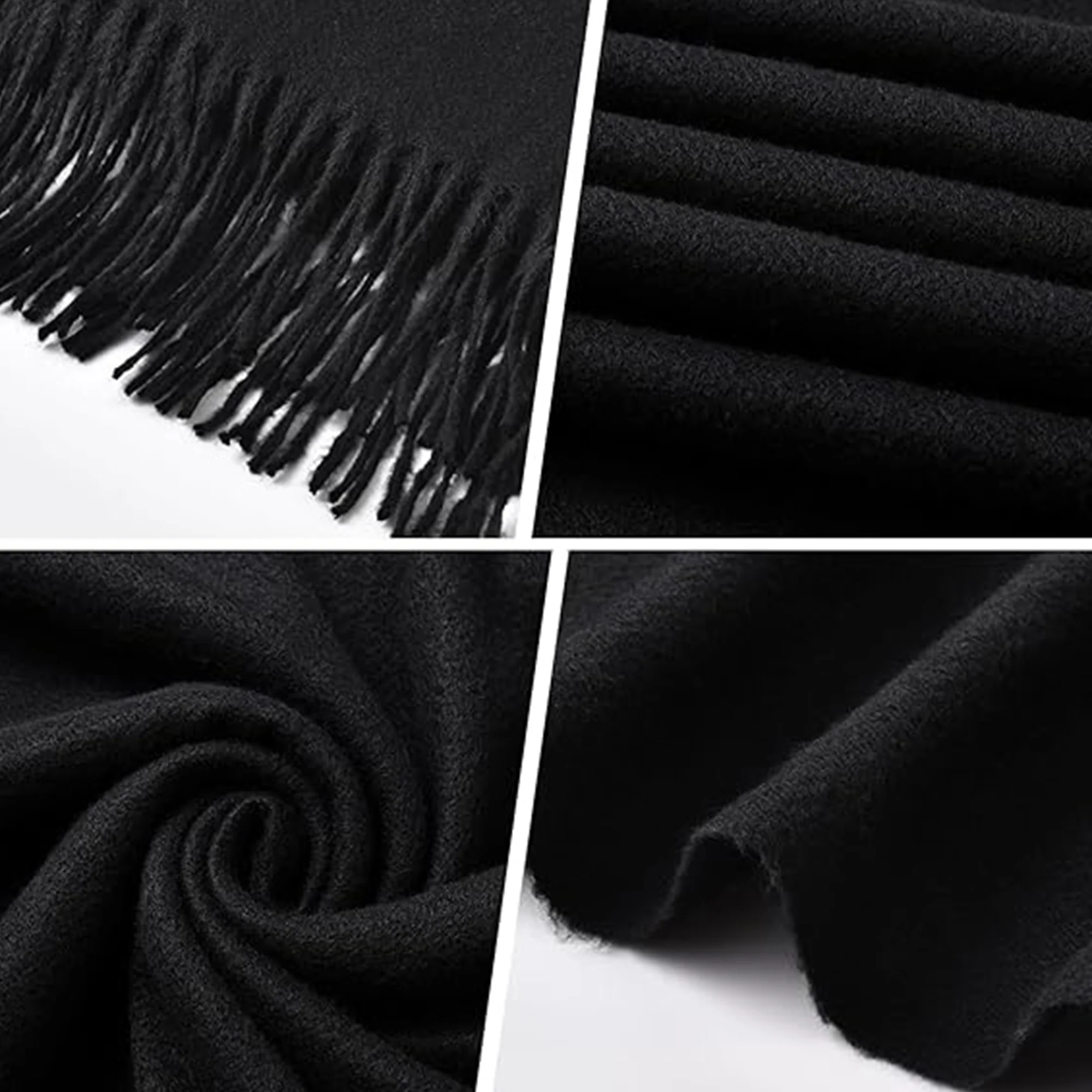Long Pashmina Wrap Shawl Scarf w/Fringes