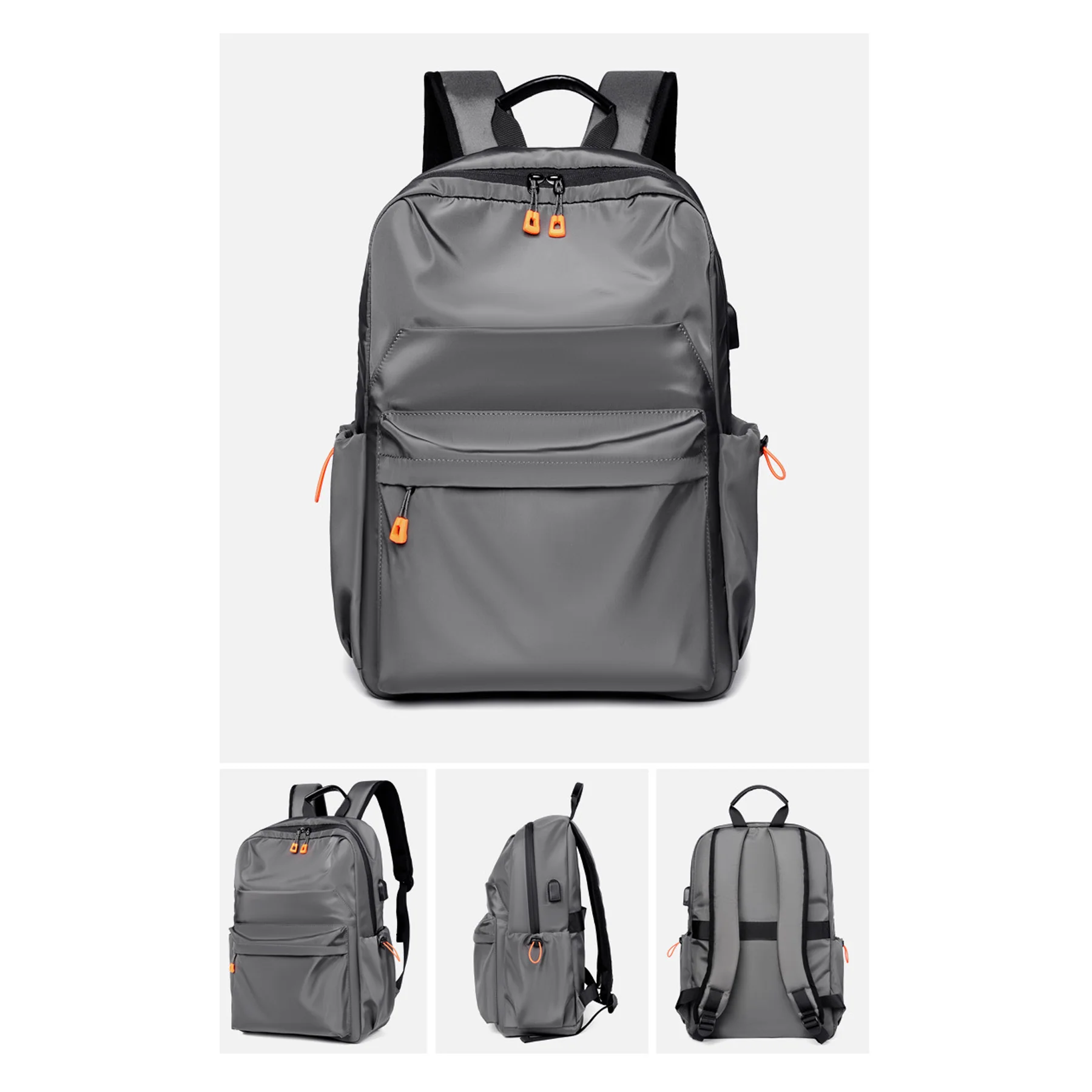 Casual Laptop Backpack With Usb Charging Port For Men