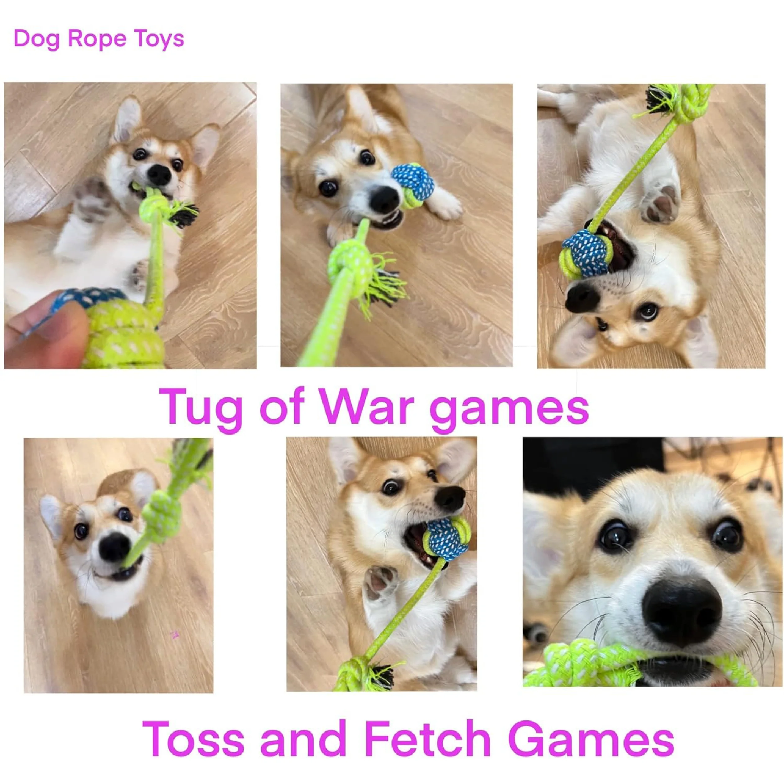 Cotton Dog Rope Ball Chew Toys