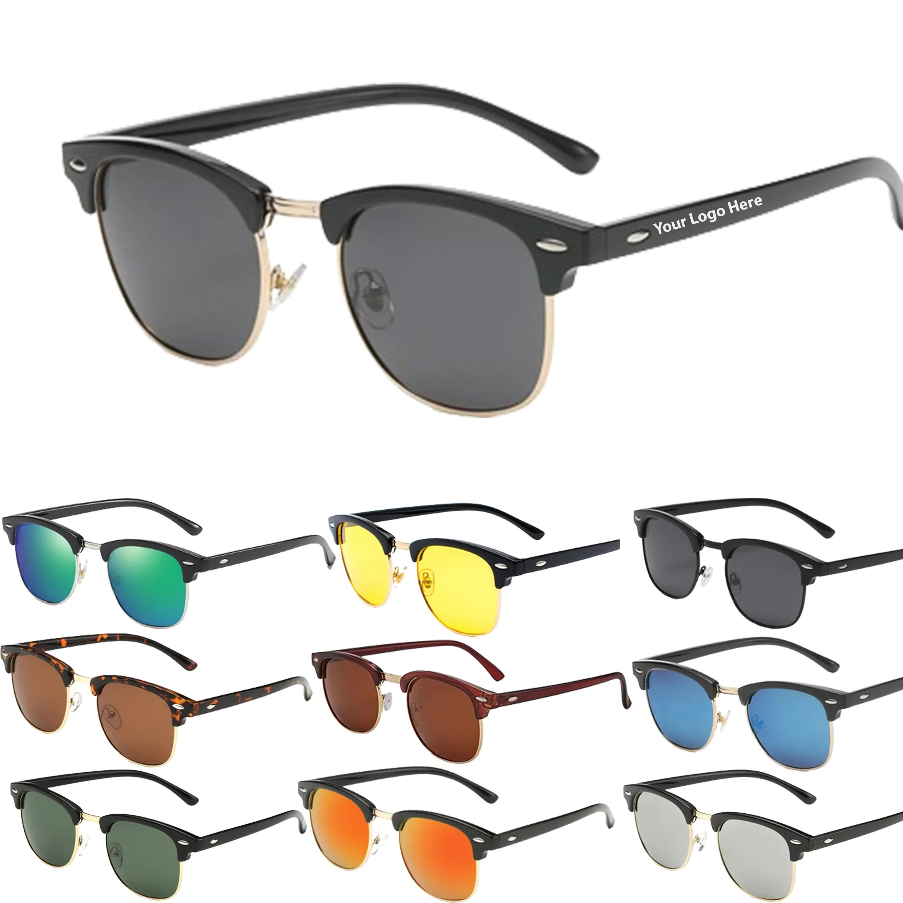 Classic Sun Glasses Square Sunglasses