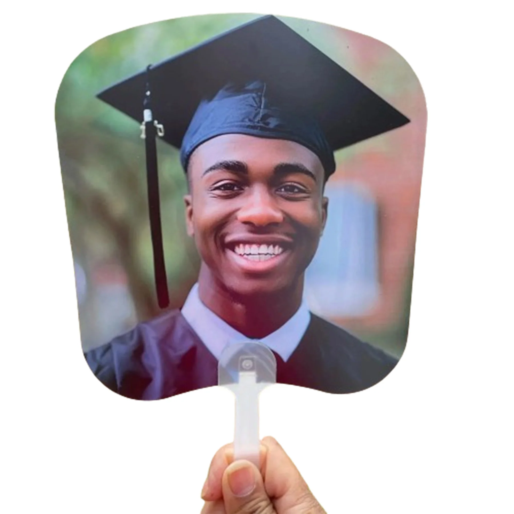 Blank Heat Transfer PET Plastic Fan Advertising Fan