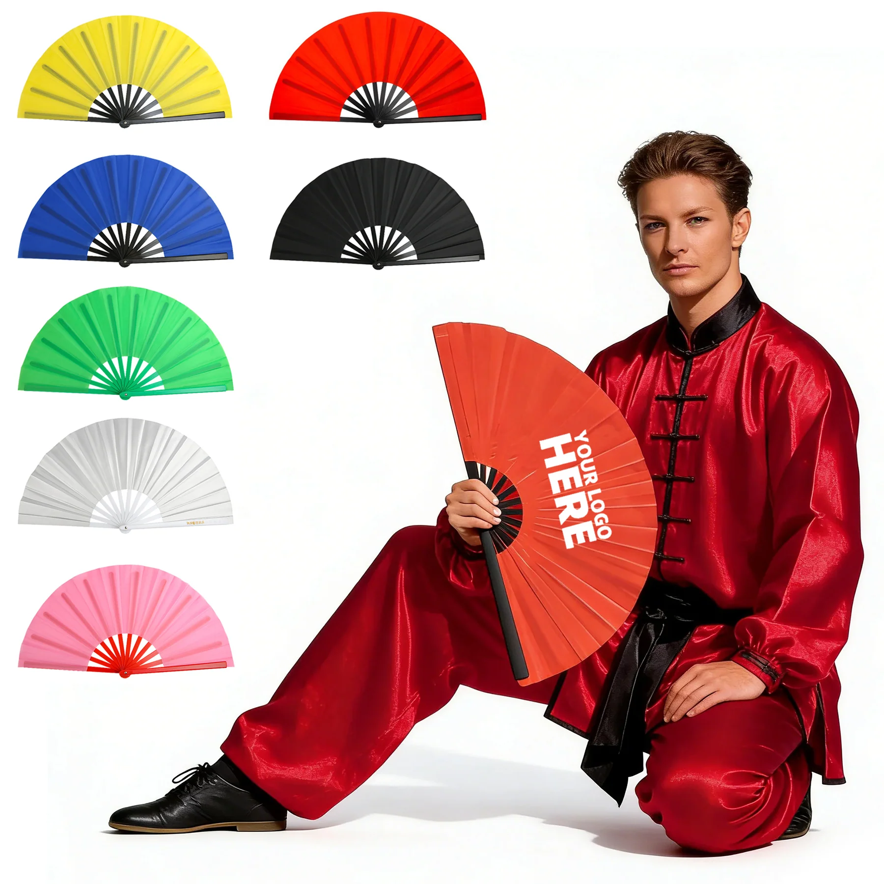Double Sided Bamboo Tai Chi Performance Fan