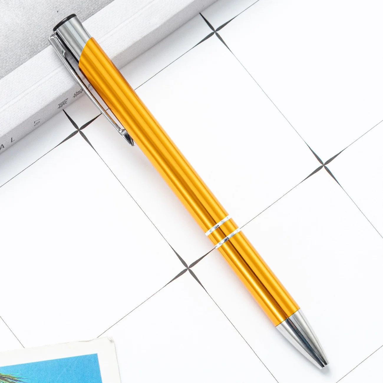 Custom Logo Aluminum Retractable Ballpoint Pen