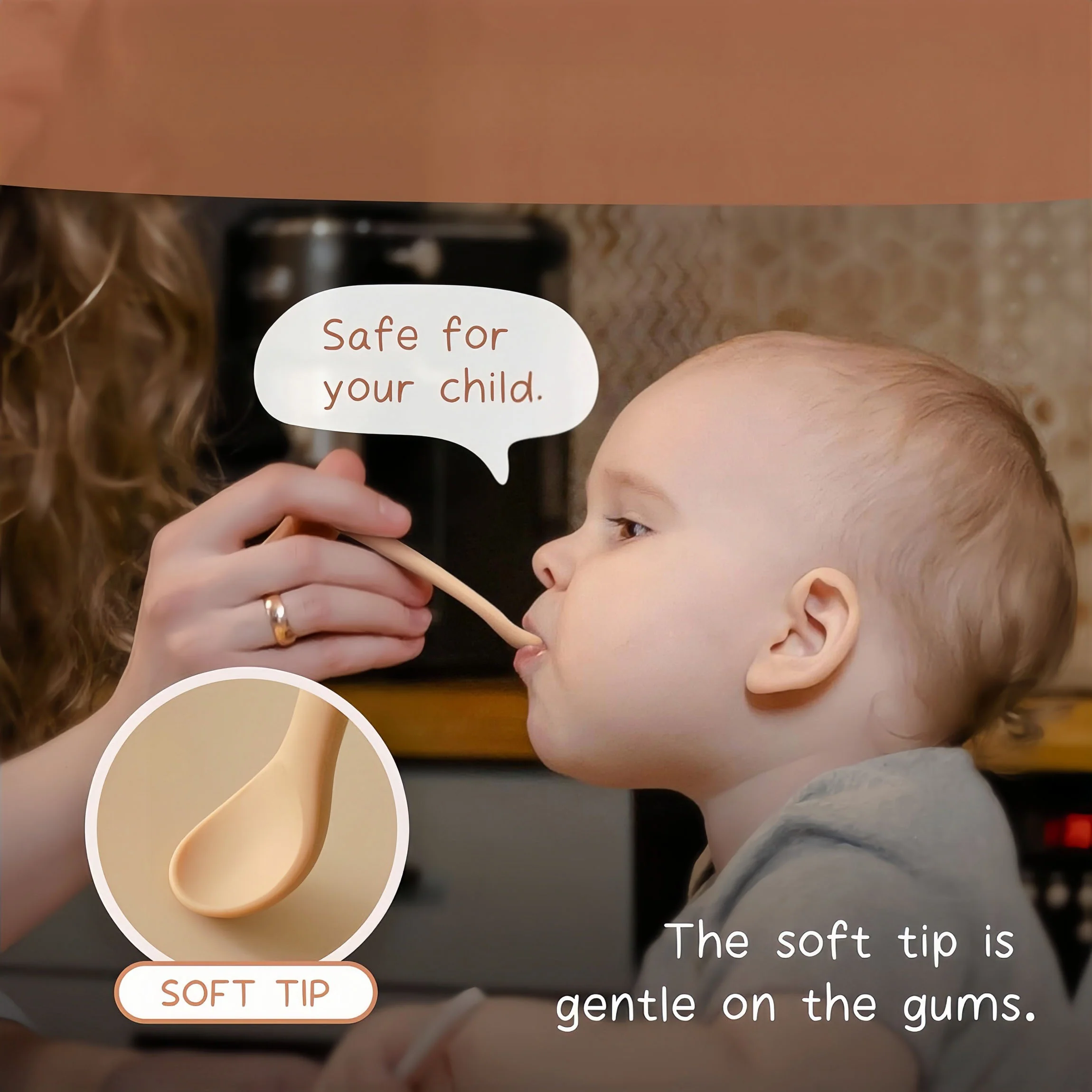 Silicone Baby Complementary Spoon Baby Feeding Spoon