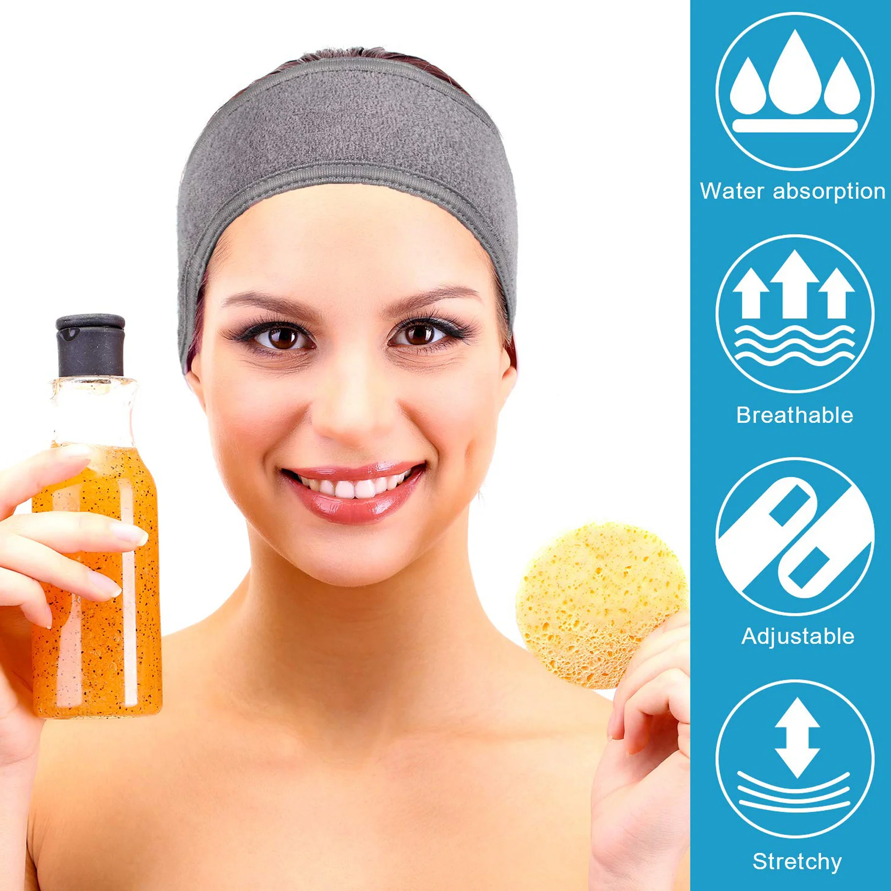 Facial Stretch Head Wrap Terry Cloth