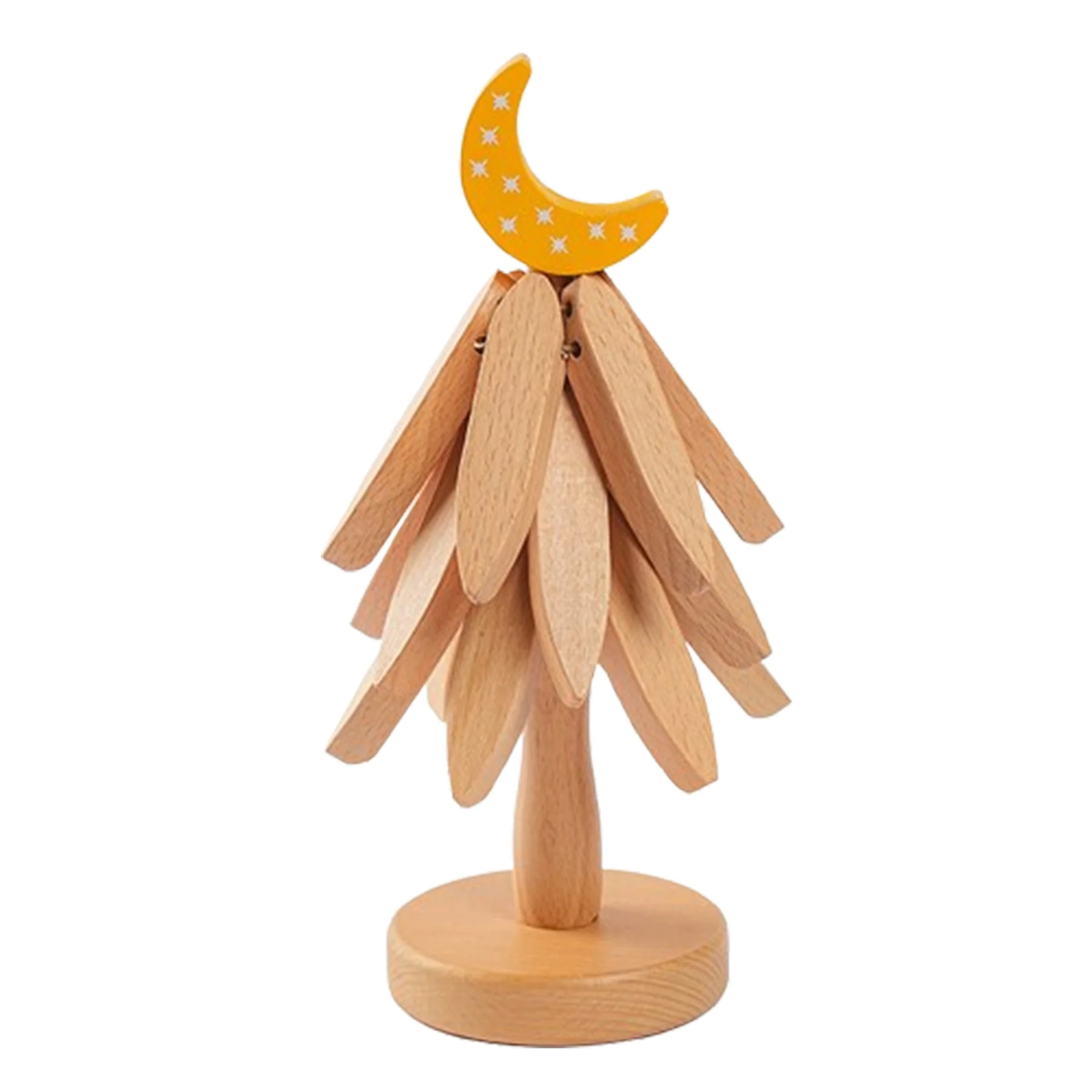 Wooden Christmas Tree-Shaped Cup Coaster For Christmas Gift