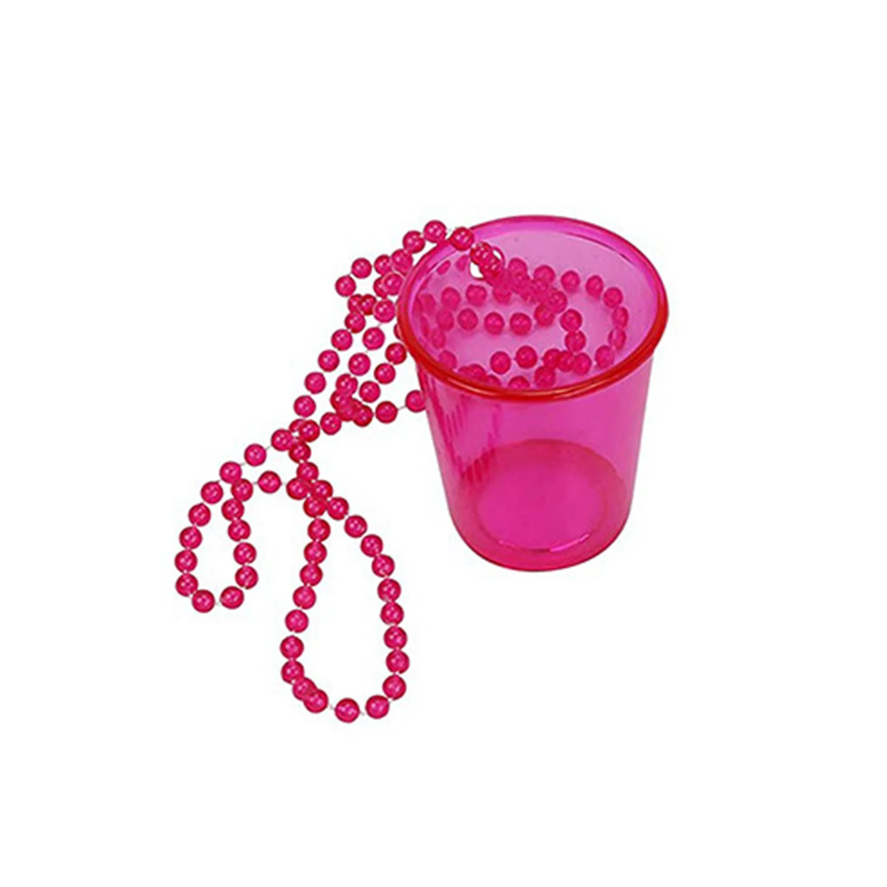 Plastic Birthday Party Shot Cups with Beaded Necklaces
