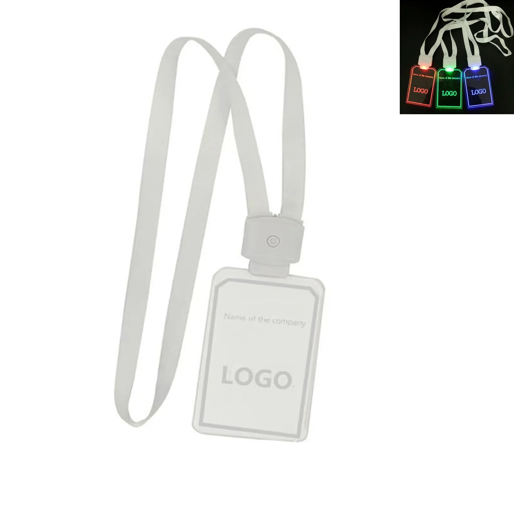 Luminous ID Card Badge With Lanyard