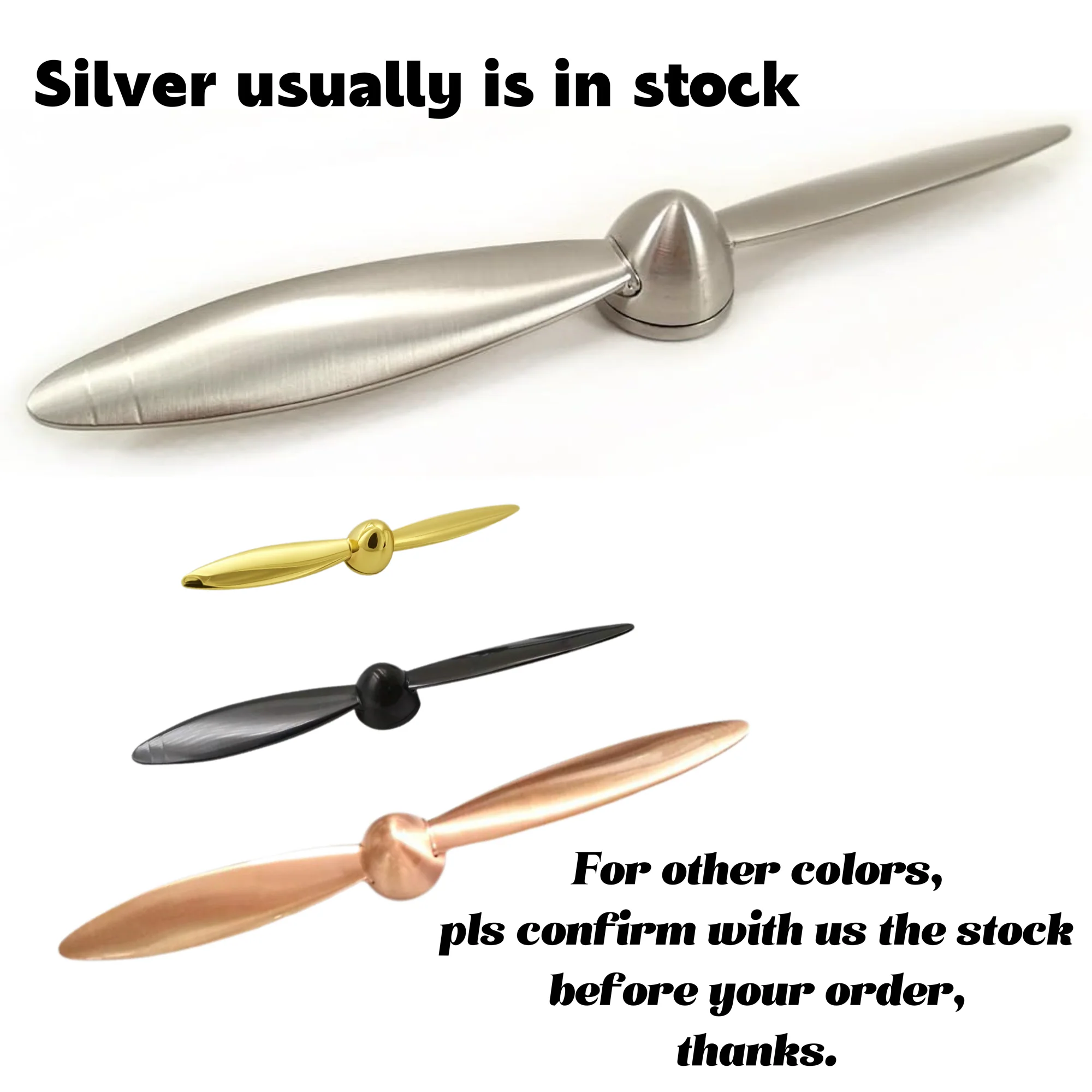 Metal Magnetic Spinning Airplane Propeller Letter Opener