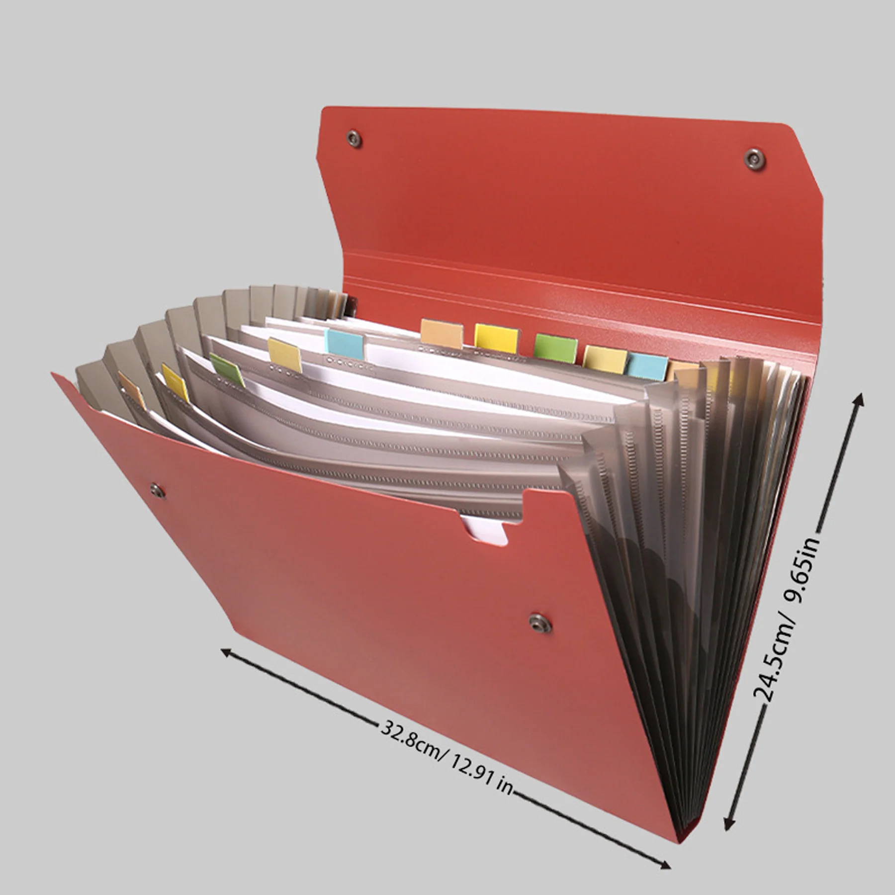 12-Pocket Accordion File Folder – Double Snap Closure