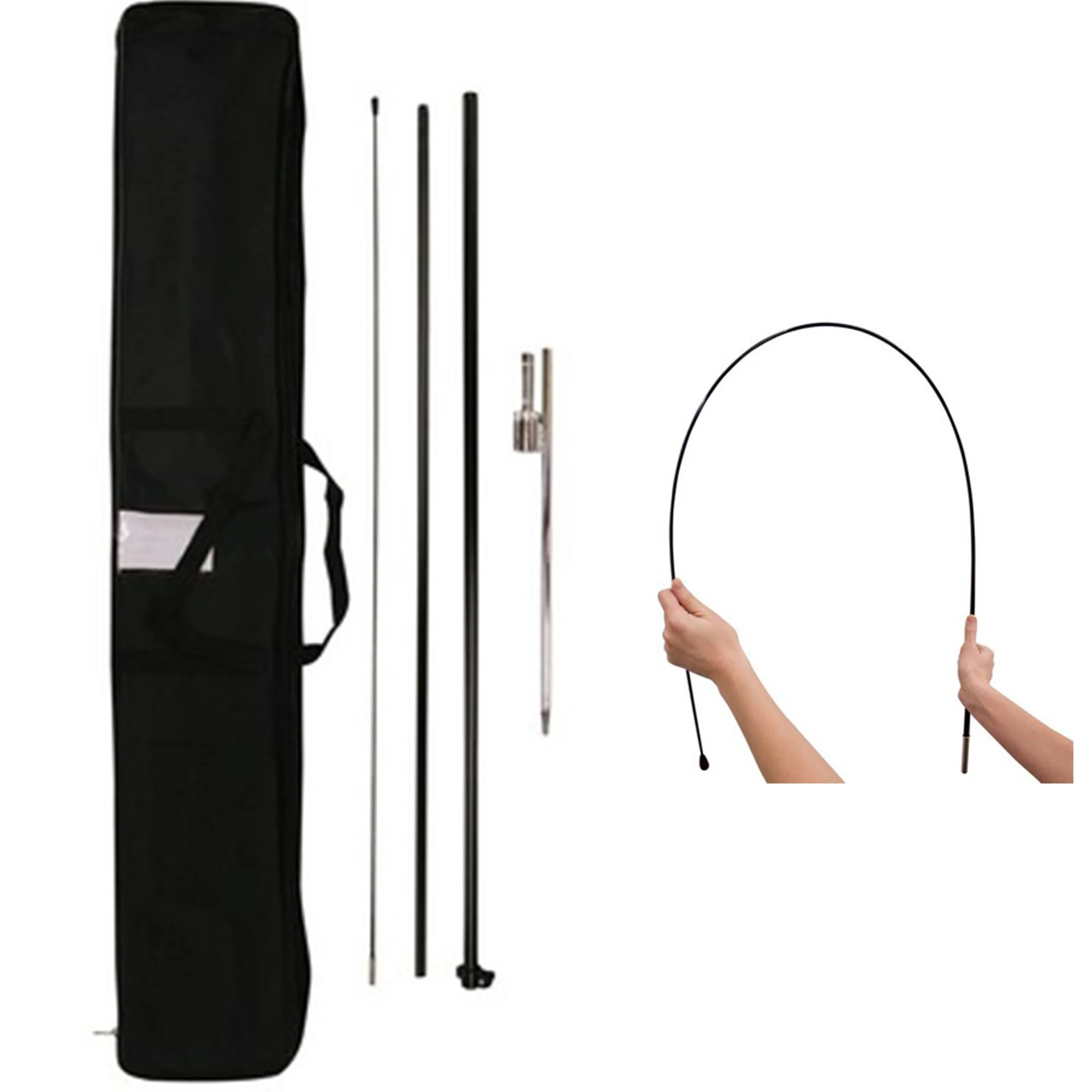 8' Double Sided Portable Half Drop Banner w/ Hardware Set