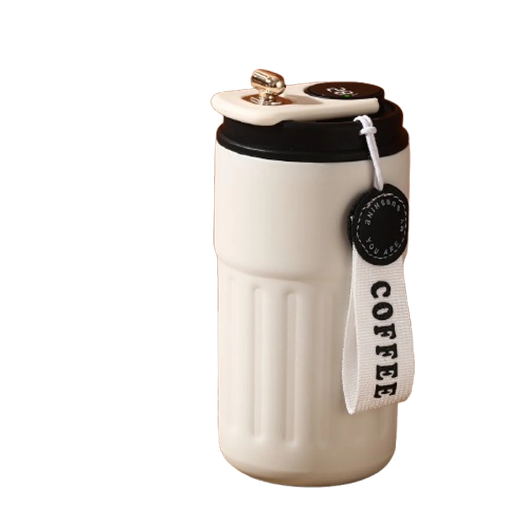 Portable Mug Vacuum Coffee Bottle With Temperature Display