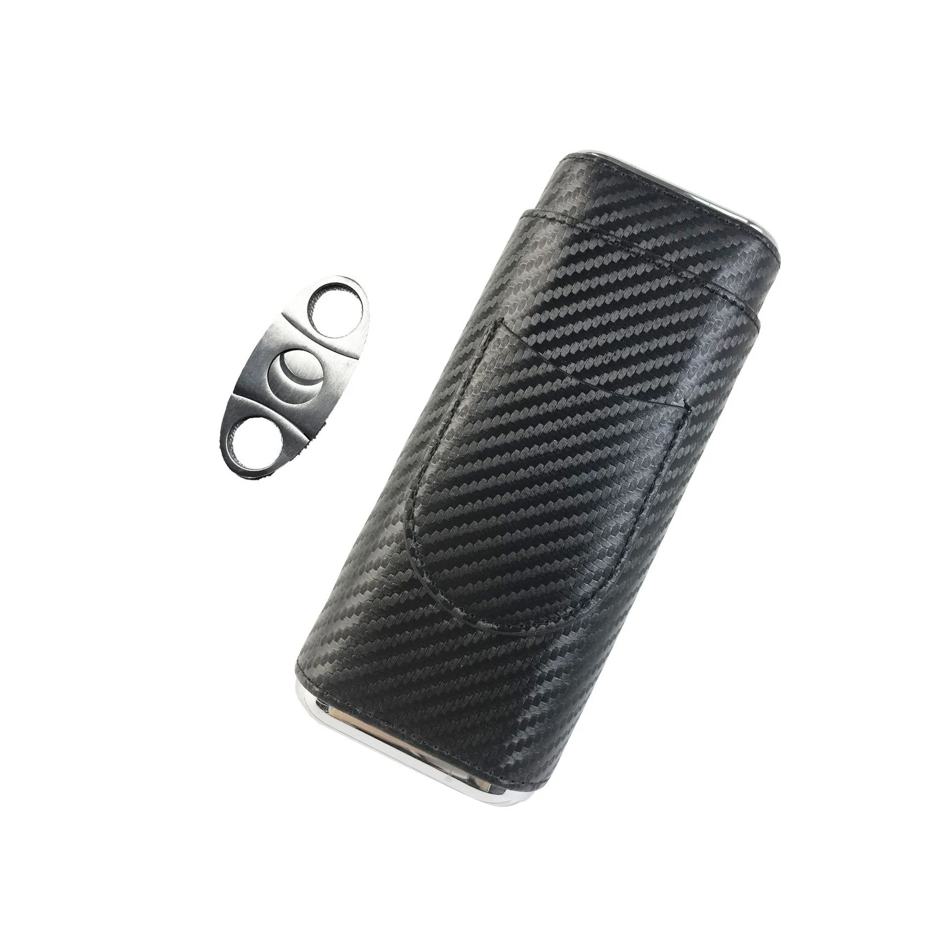 Leather Cigar Case With Cigar Cutter