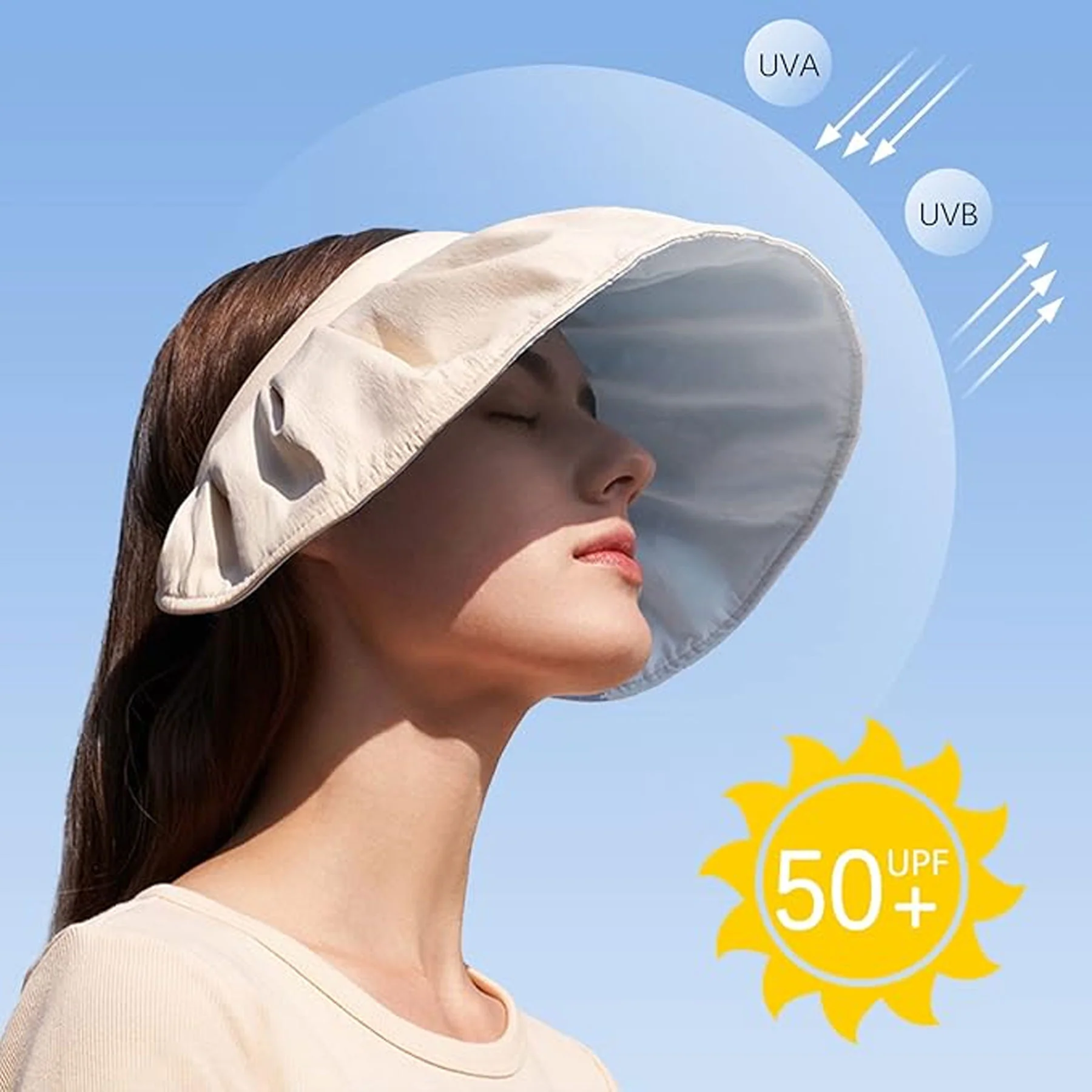Wide Brim Foldable Sun Visor