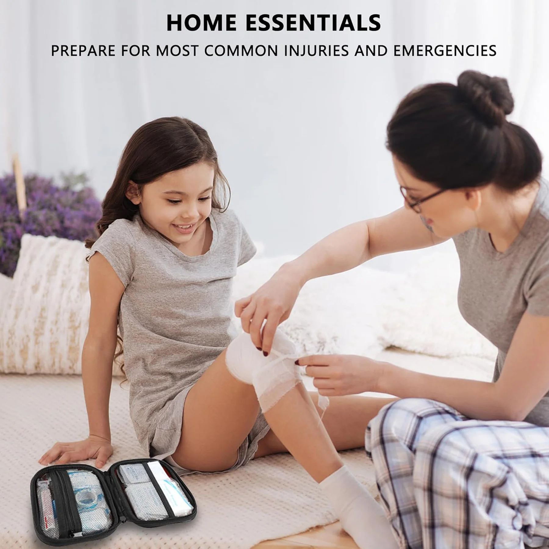 127-Piece Small Waterproof Hard-Shell Medical First Aid Kit
