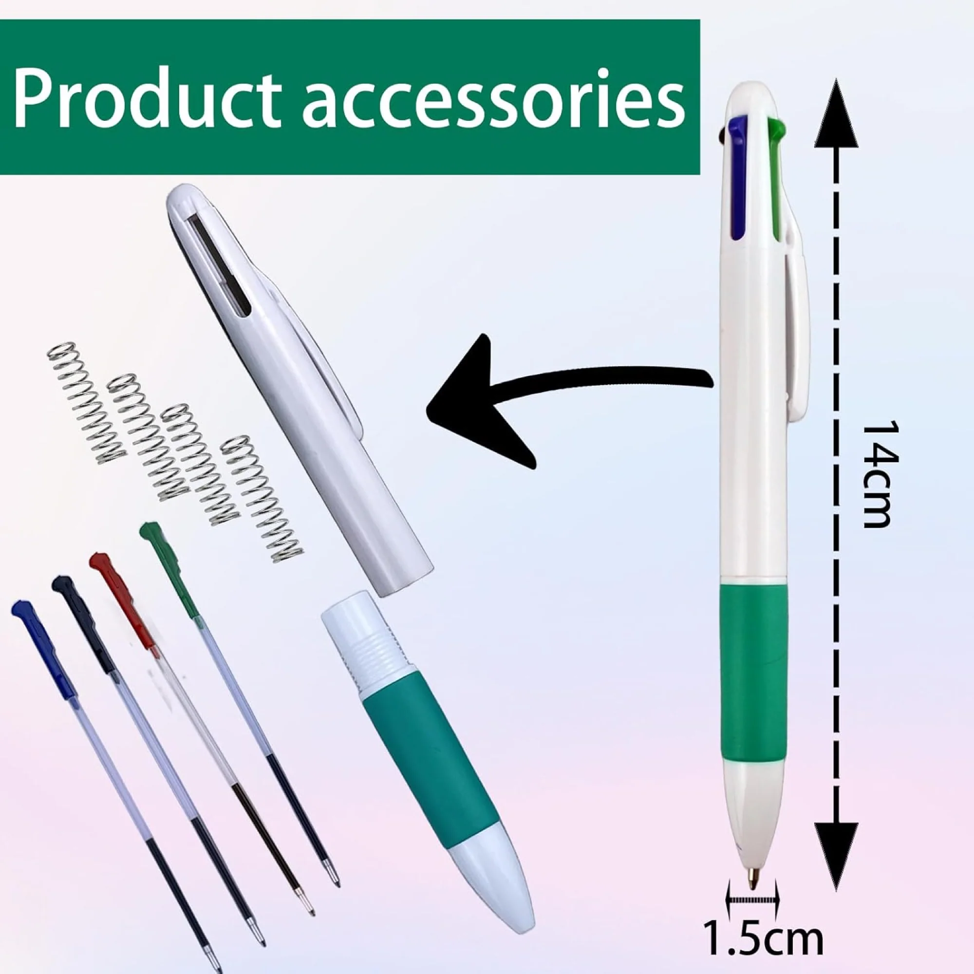 4 Color Ballpoint Pen Kid Gift Office School Supplies