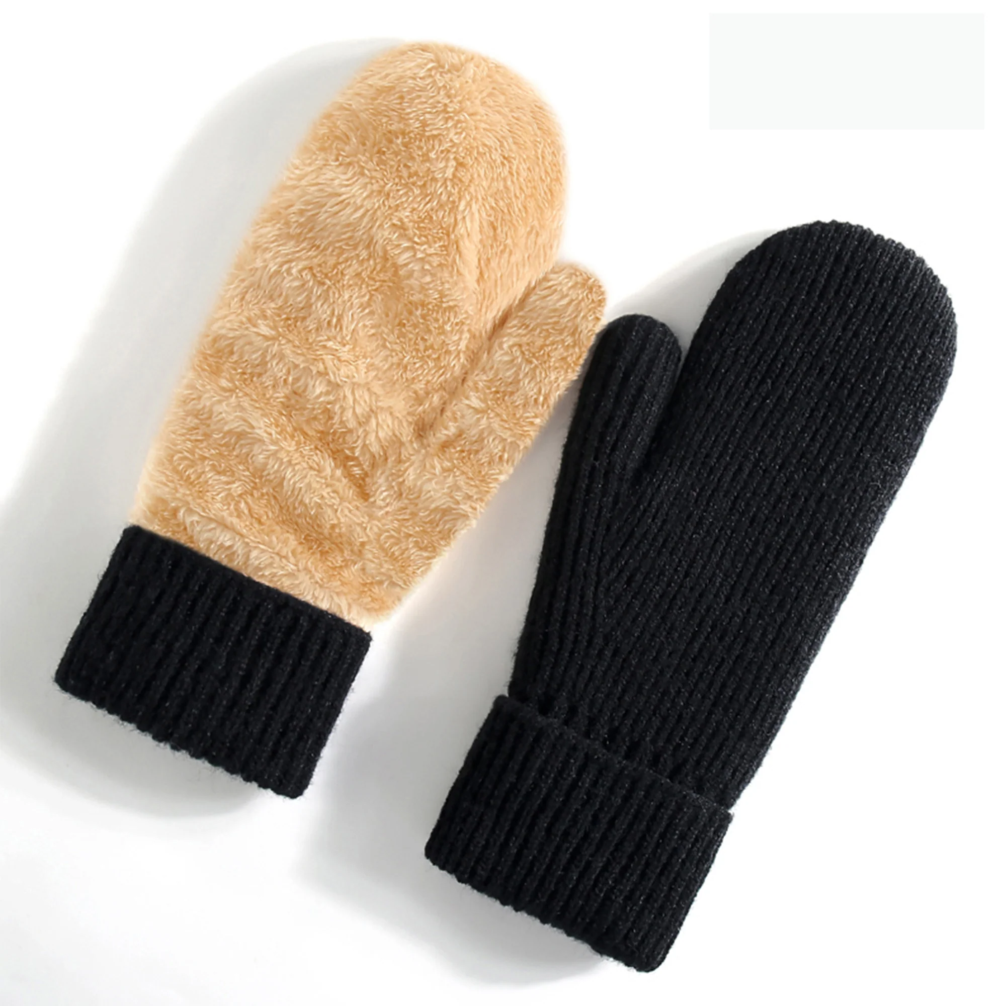 Women'S Winter Outdoor Mittens Thickened Fleece