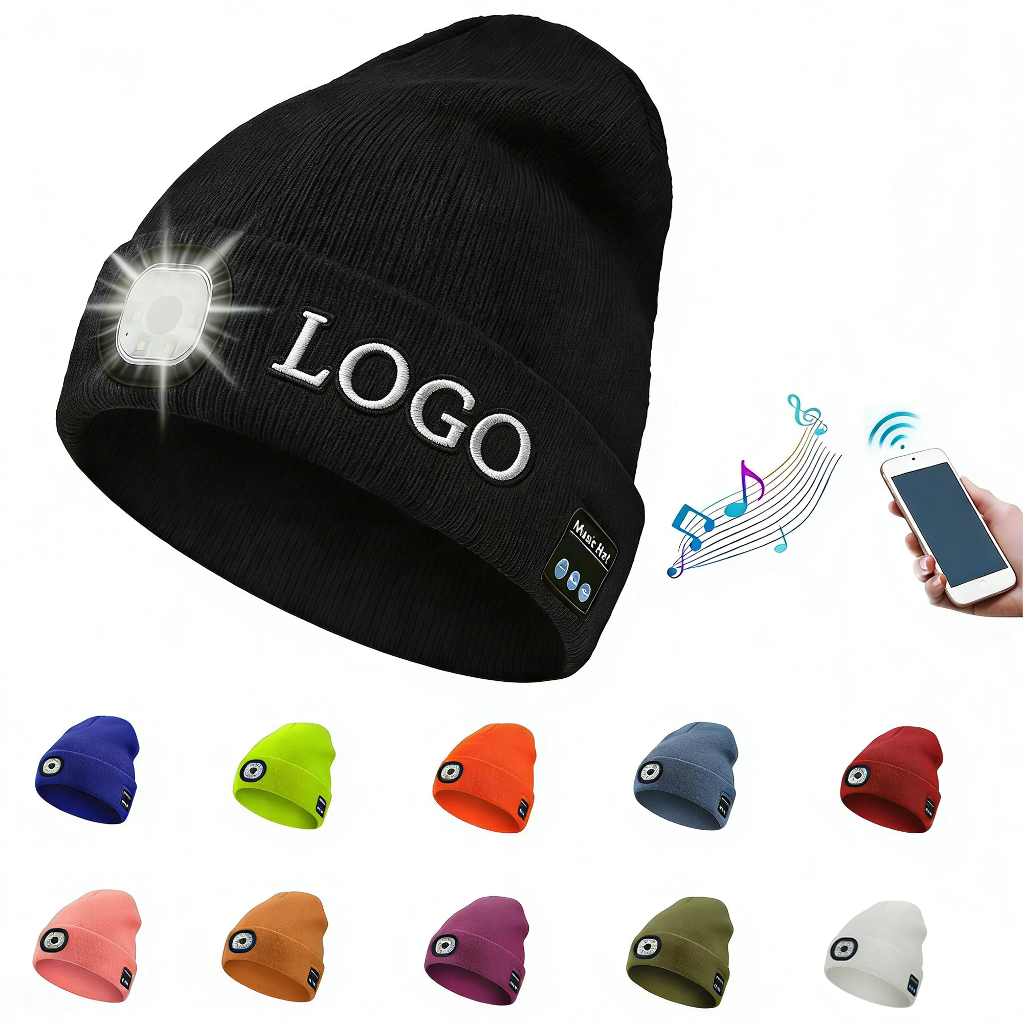 Bluetooth Beanie With Light