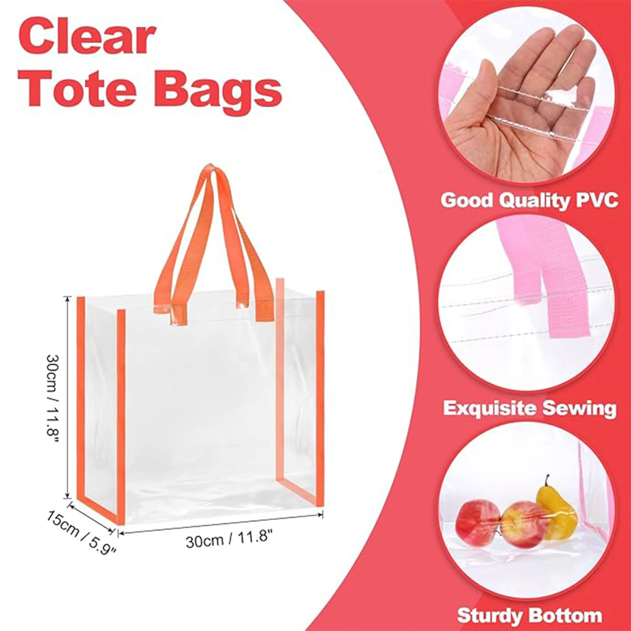 Classic Clear Stadium Tote Bag - Ocean