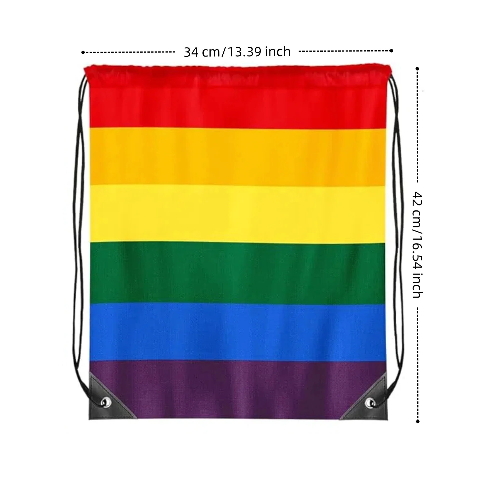 Rainbow Drawstring Backpack
