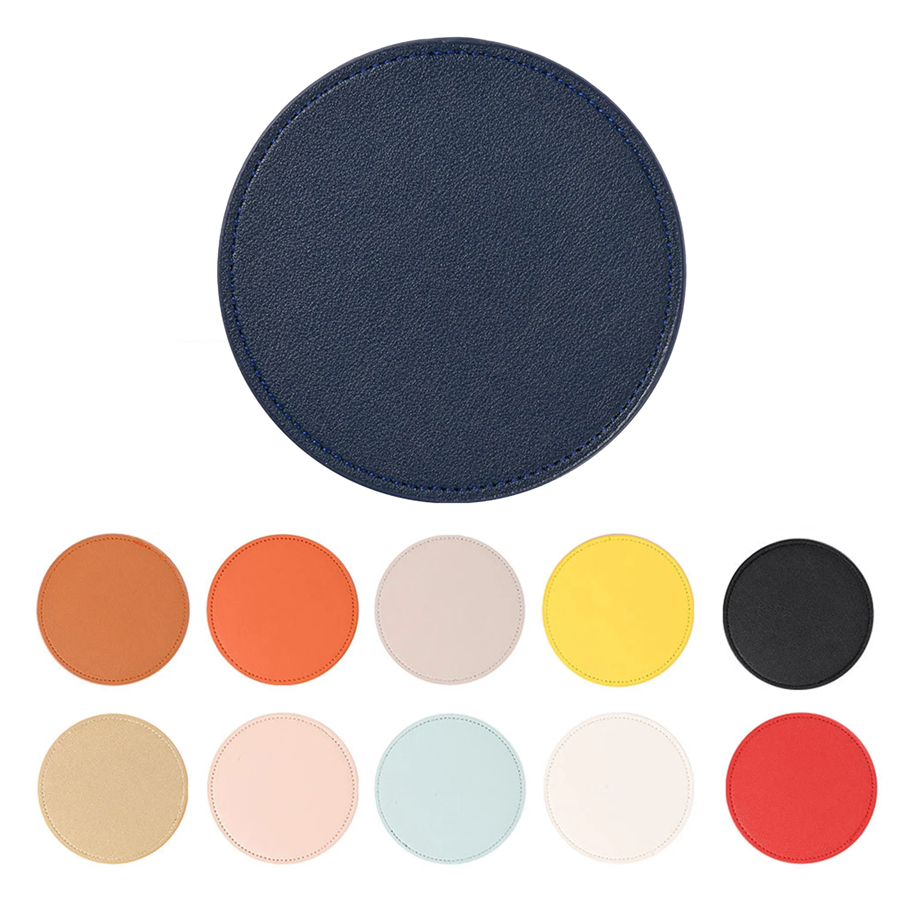 Round Leather Coasters For Drinks