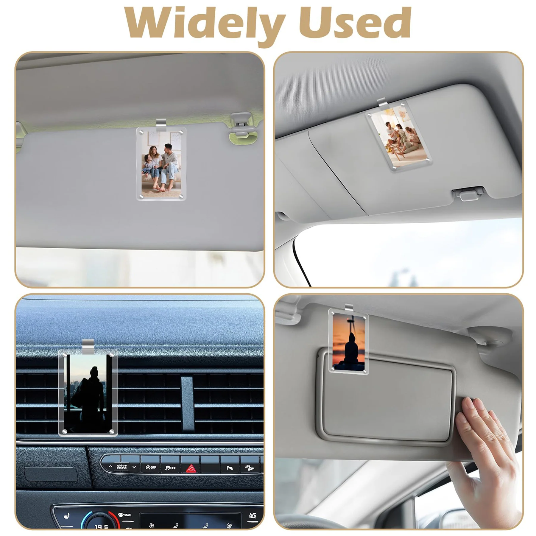 Car Sun Visor Magnetic Acrylic Photo Holder