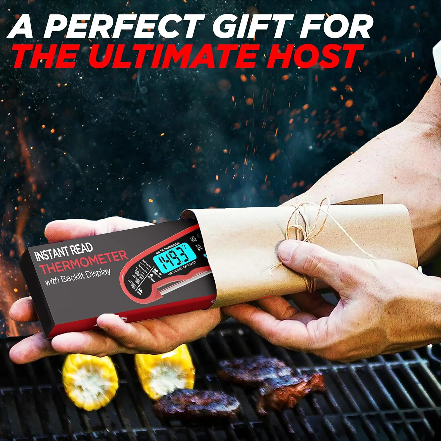 Instant Read Meat Thermometer For Grill And Cooking