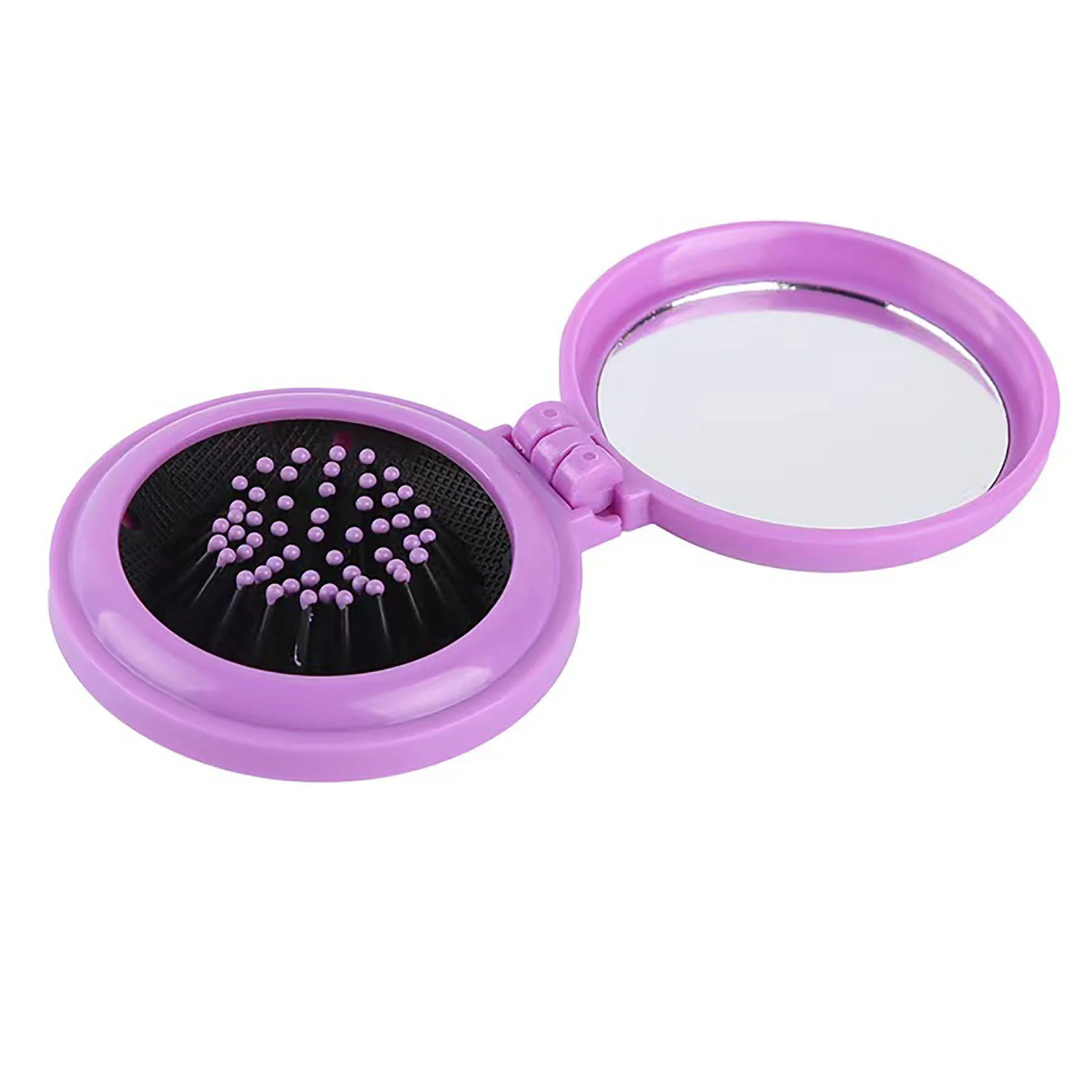 Folding Round Comb With Mirror