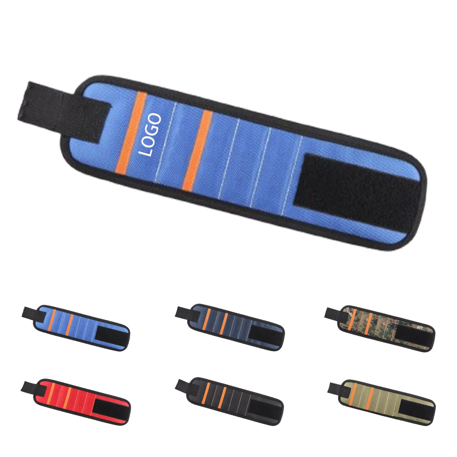5-Row Magnetic Tool Oxford Wristband 15 Magnets & 2 Pockets