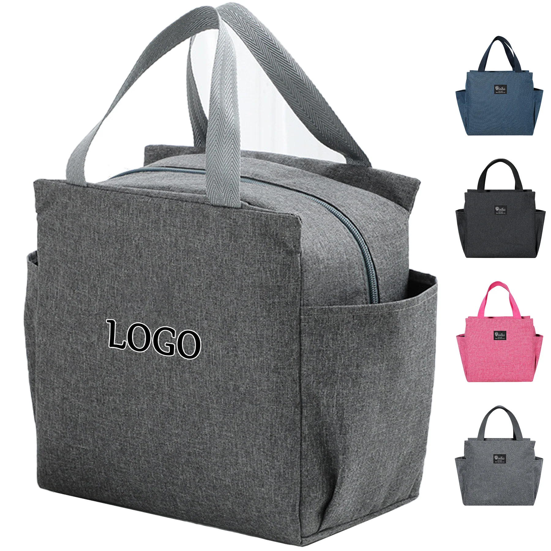 Insulated Lunch Bag With Bottle Holder