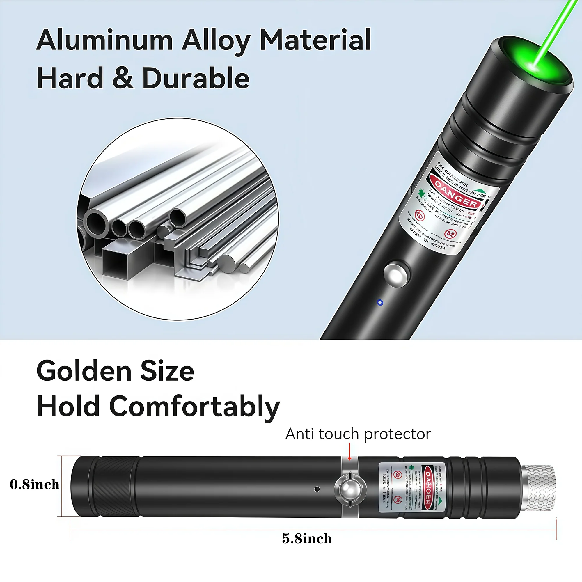 Rechargeable Long Range Red/Green Laser Pointer