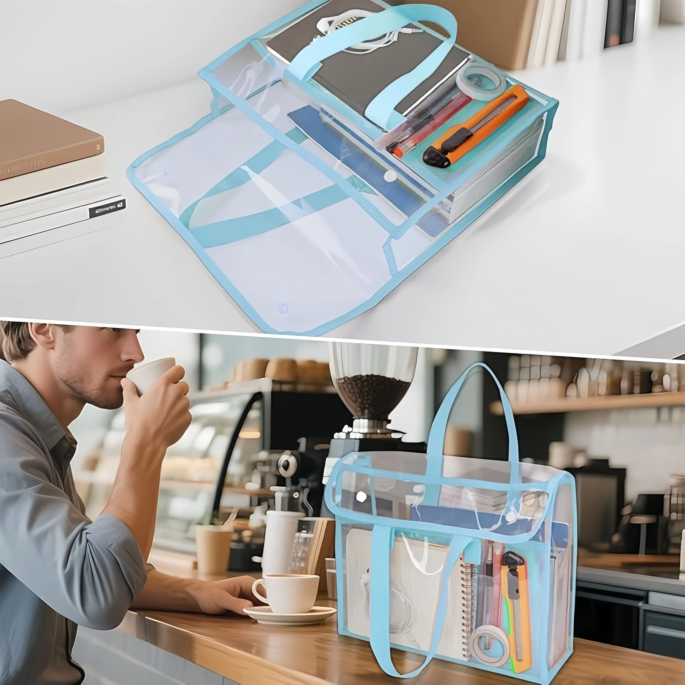 Transparent Tote Bags Exam Paper Bags File Bags