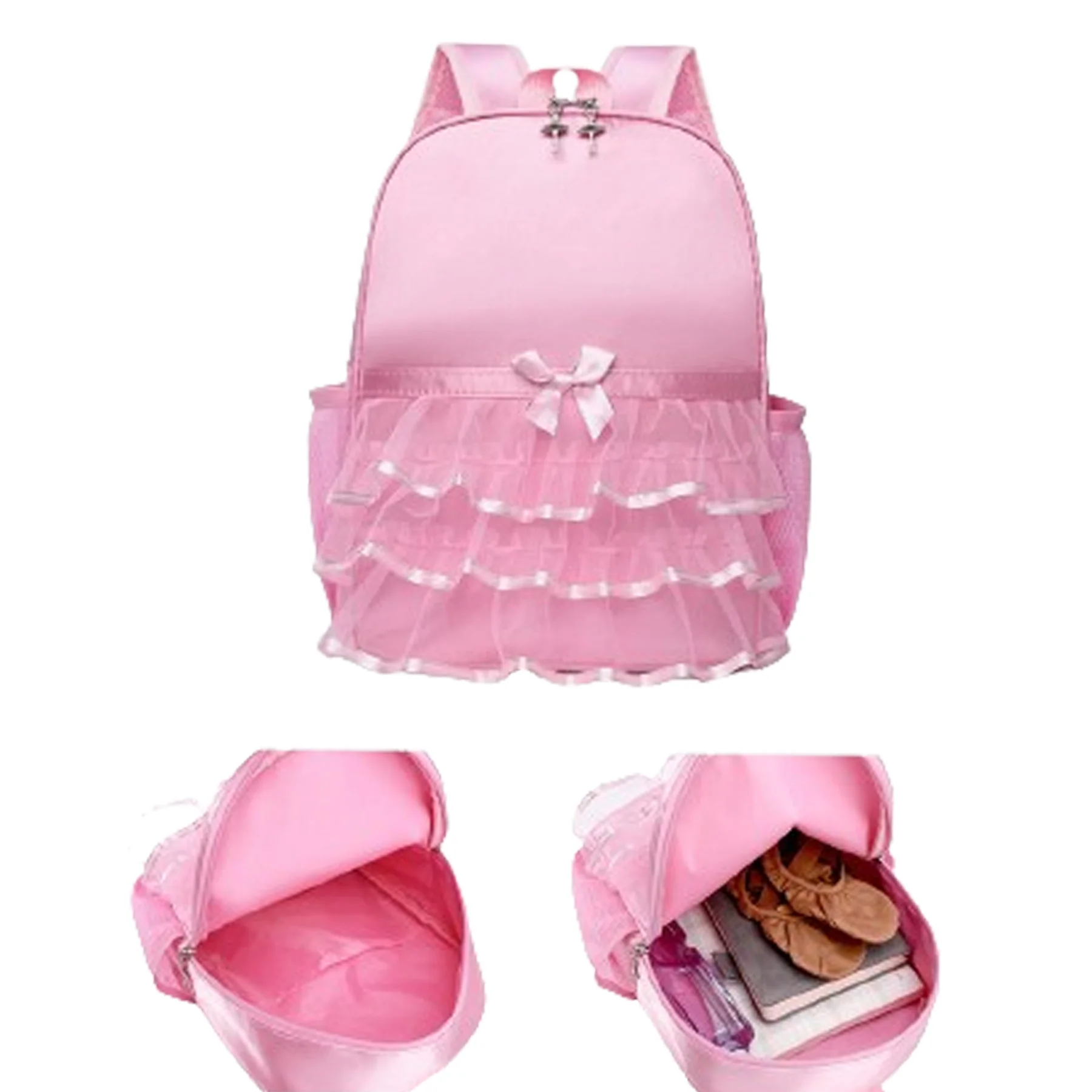 Kids Cute Ballet Dance Bag/ Dance Backpack With Lace Edge