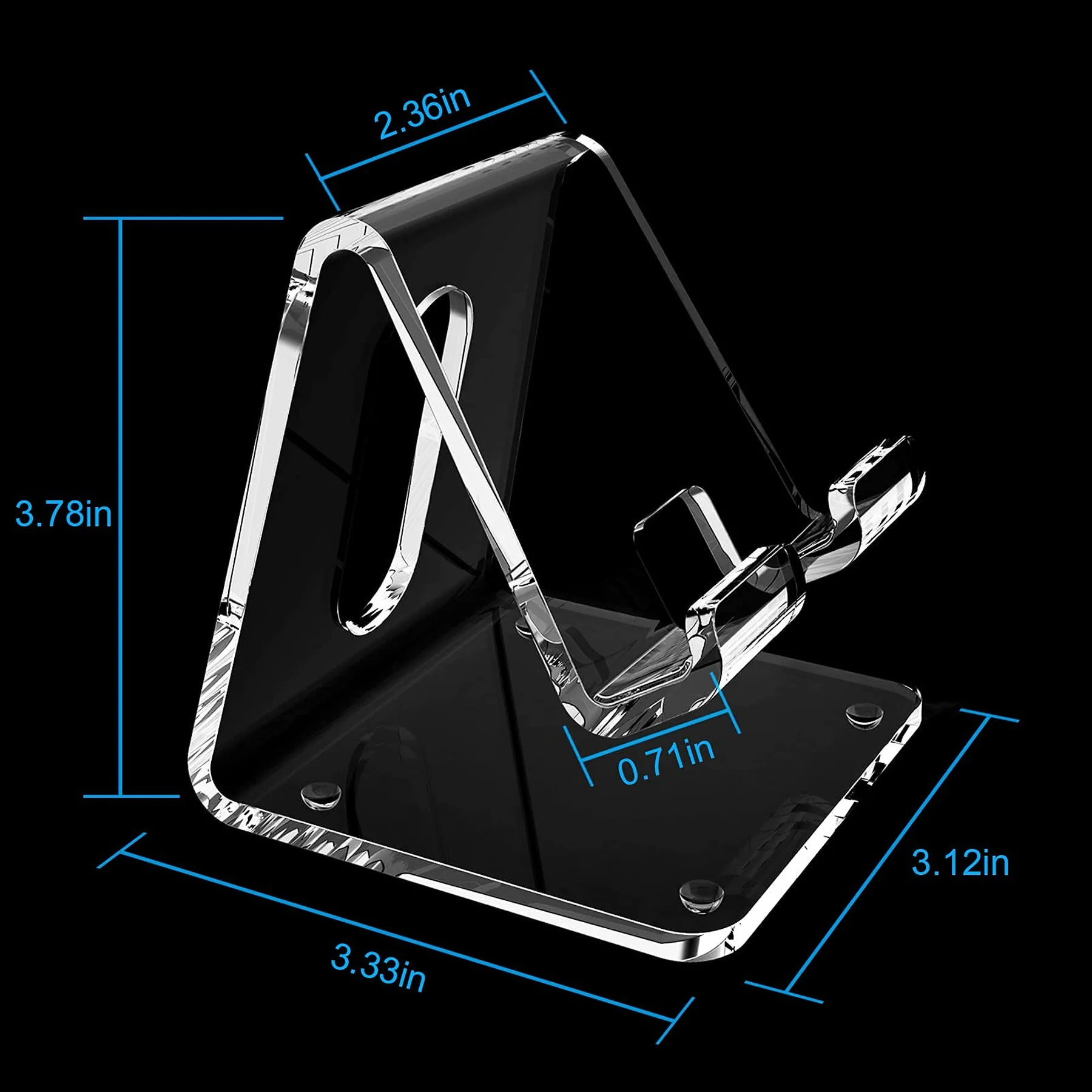 Portable Transparent Mobile Phone Stand
