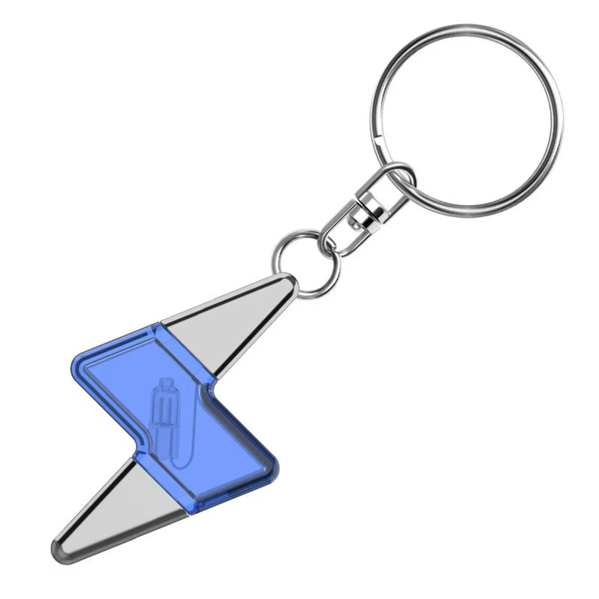 Lightning-Shaped Anti-Static Keychain