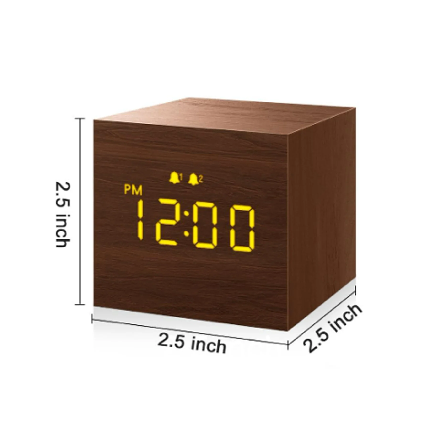 Wood Voice-Controlled Silent Electronic Clock