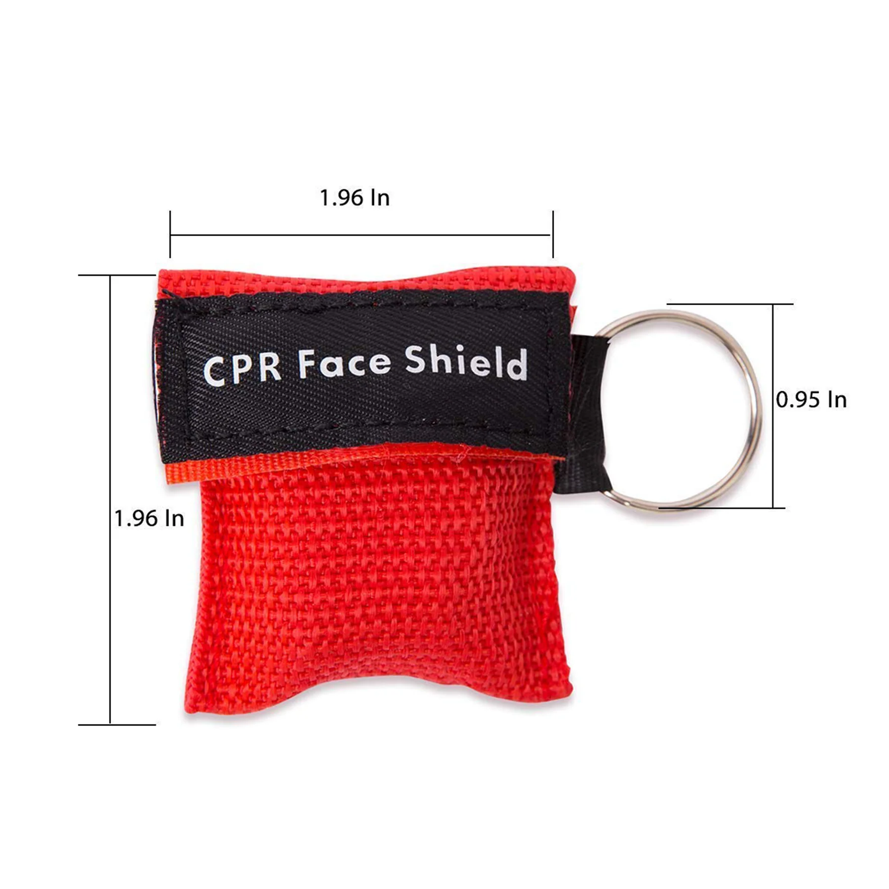 CPR Pocket Mask Key with One-Way Valve Breathing Barrier