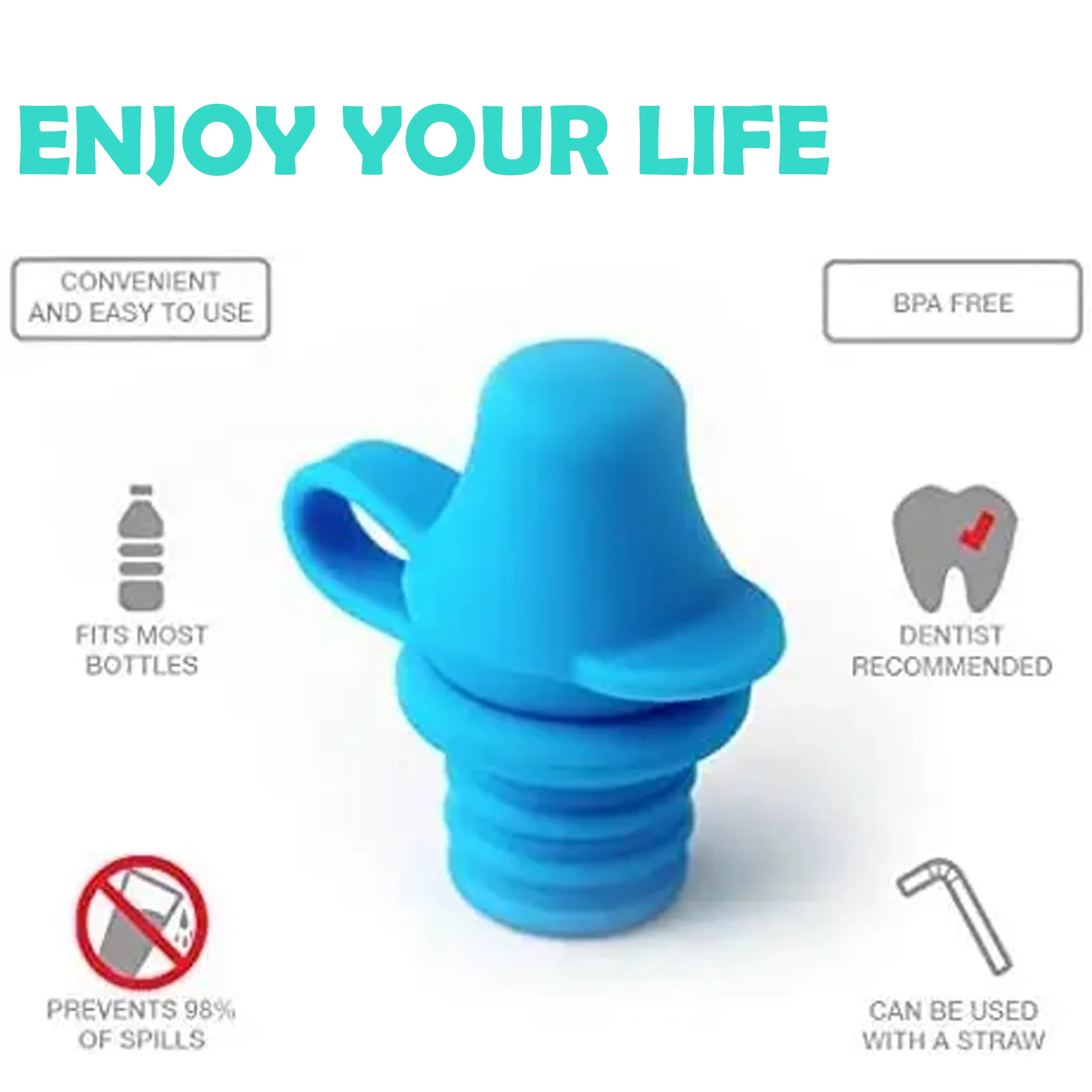 Reusable Water Bottle Sippy Top Lid