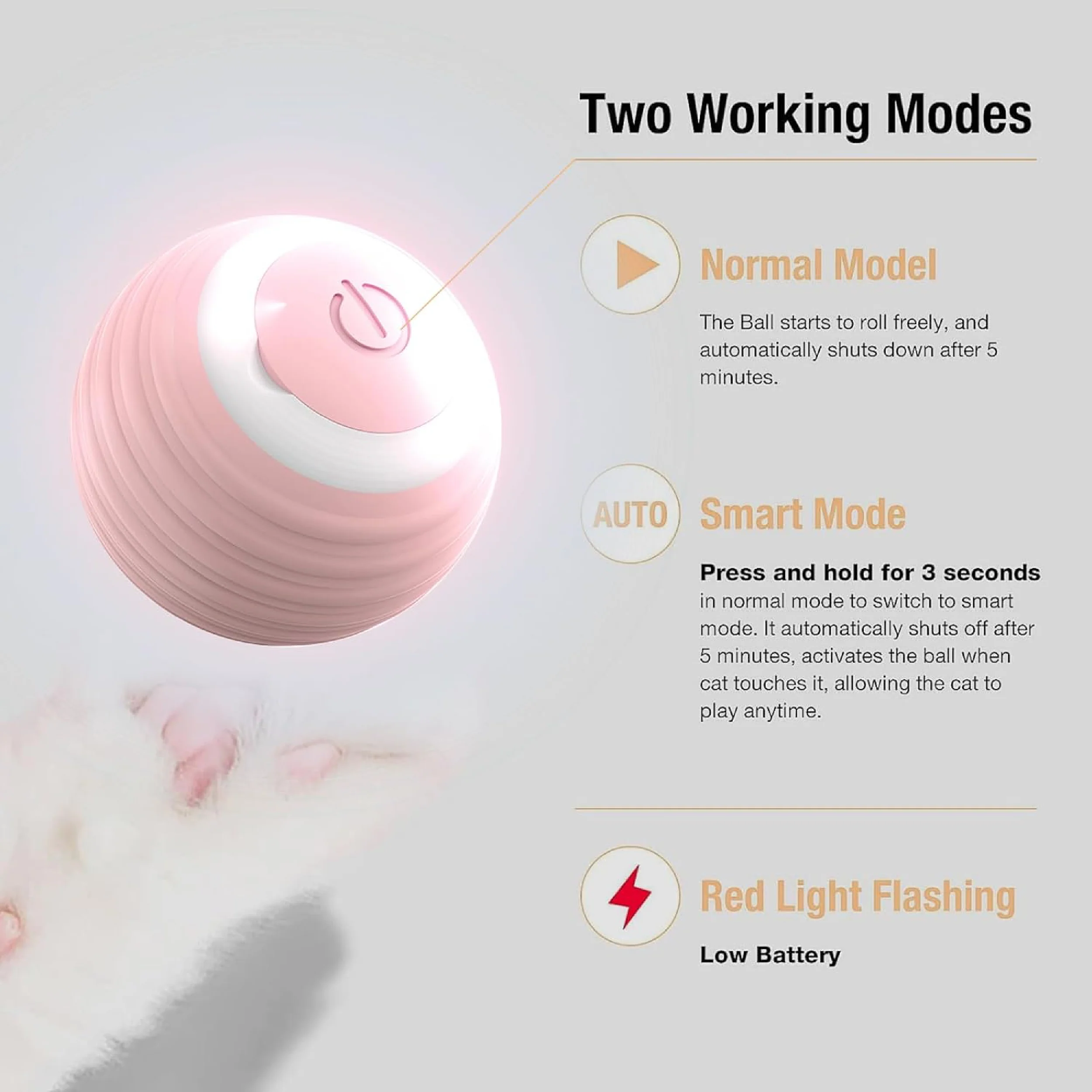 Silicone Interactive Ball Automatic Cat Toy